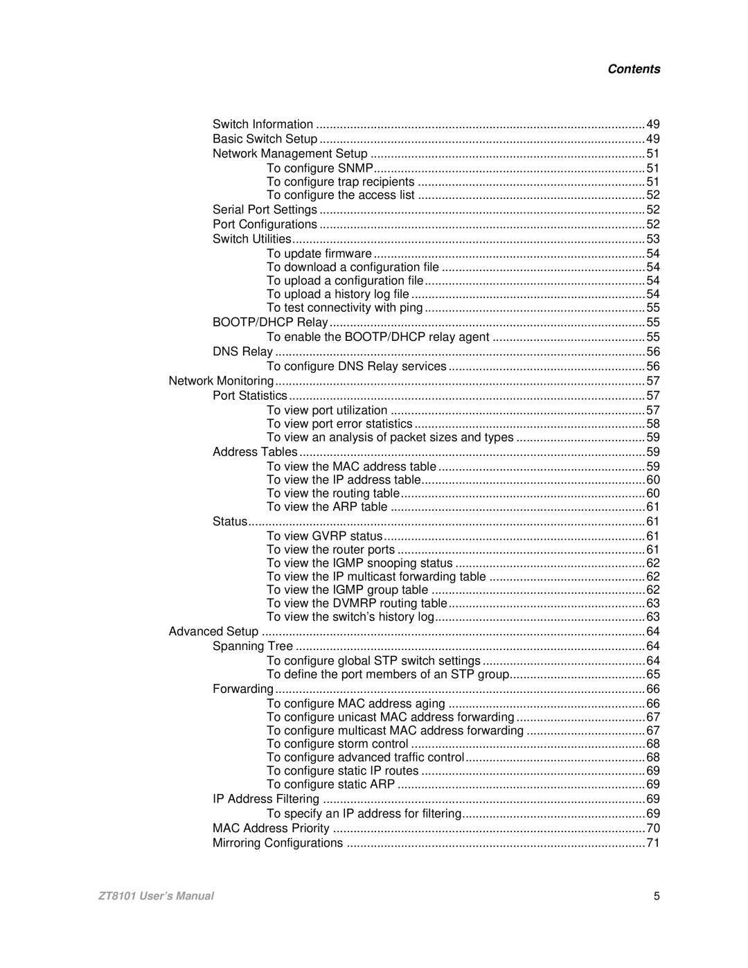 Intel ZT8101 user manual To enable the BOOTP/DHCP relay agent 