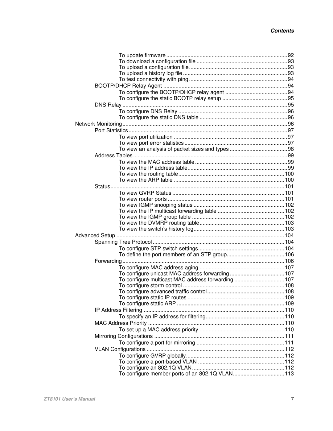 Intel ZT8101 user manual 100 