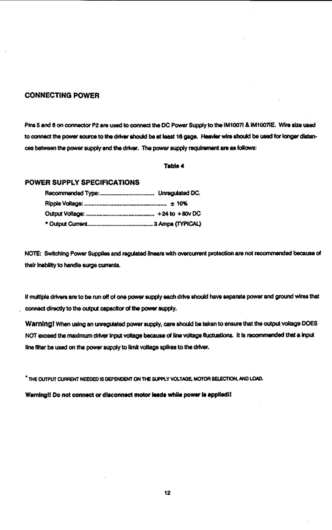 Intelligent Motion Systems IM1007 I/IE manual 