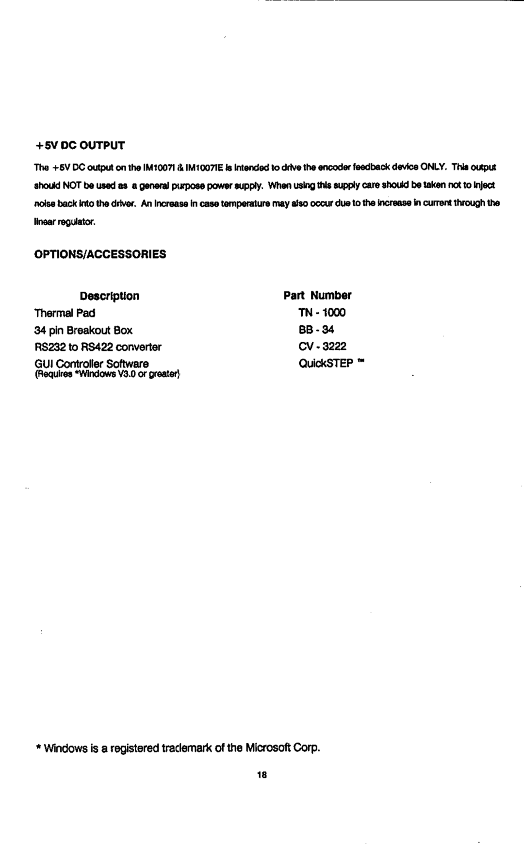 Intelligent Motion Systems IM1007 I/IE manual 