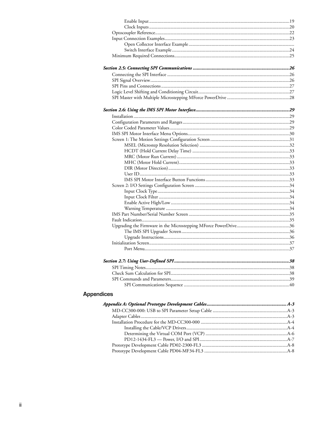 Intelligent Motion Systems MForce Series Microstepping PowerDrive operating instructions Appendices 