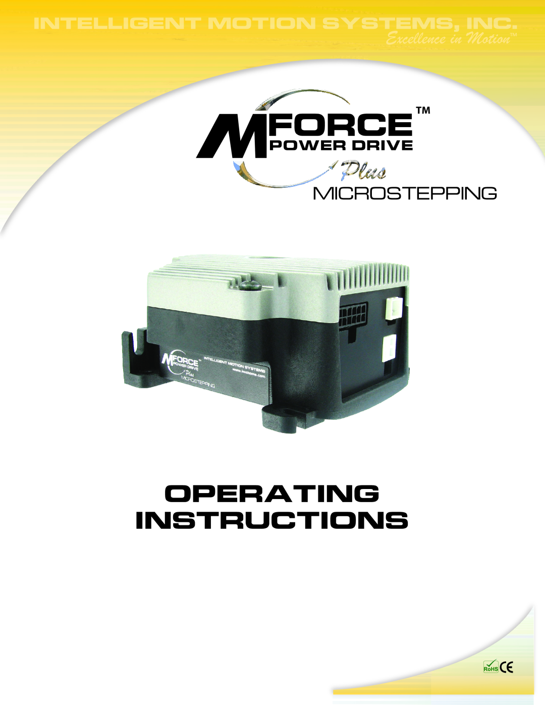 Intelligent Motion Systems Motion Detector operating instructions Microstepping, Power Drive, Forcetm 