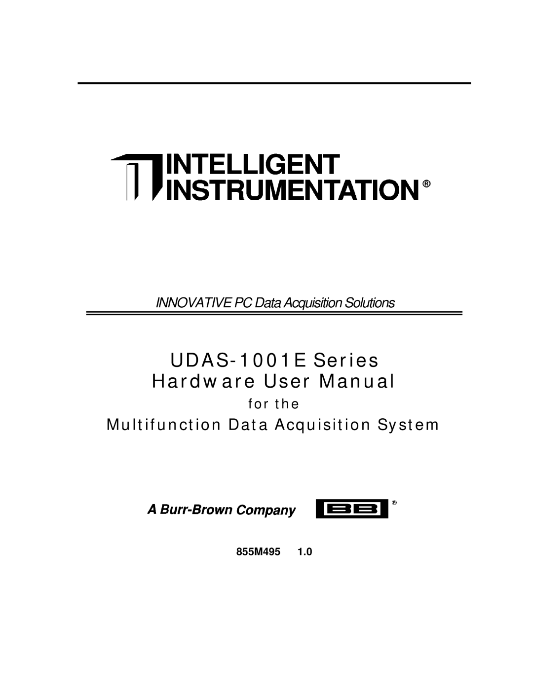 Intelligent Motion Systems user manual UDAS-1001E Series 