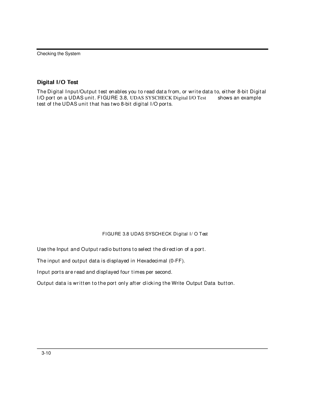 Intelligent Motion Systems UDAS-1001E user manual Udas Syscheck Digital I/O Test 