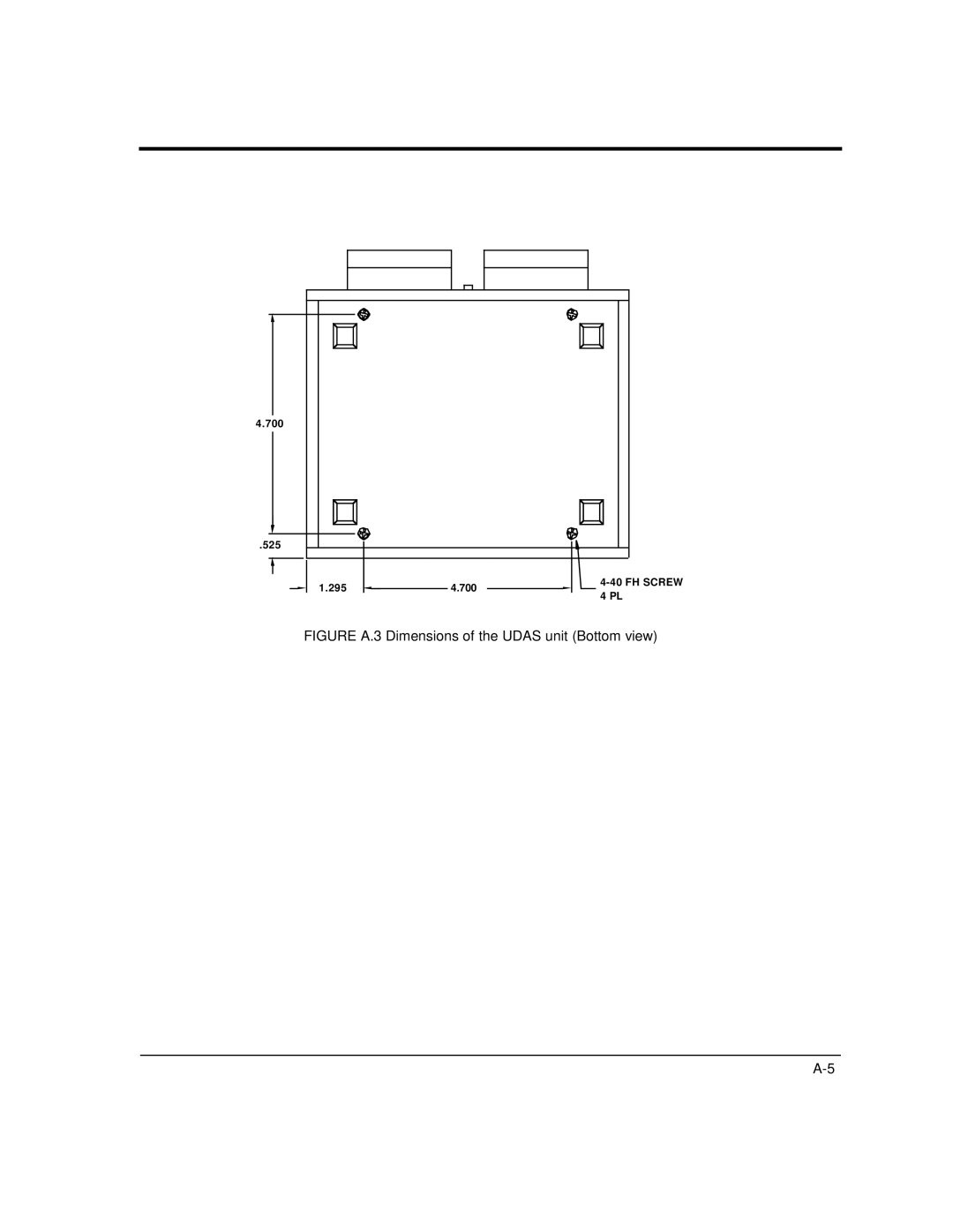 Intelligent Motion Systems UDAS-1001E user manual Figure A.3 Dimensions of the Udas unit Bottom view 