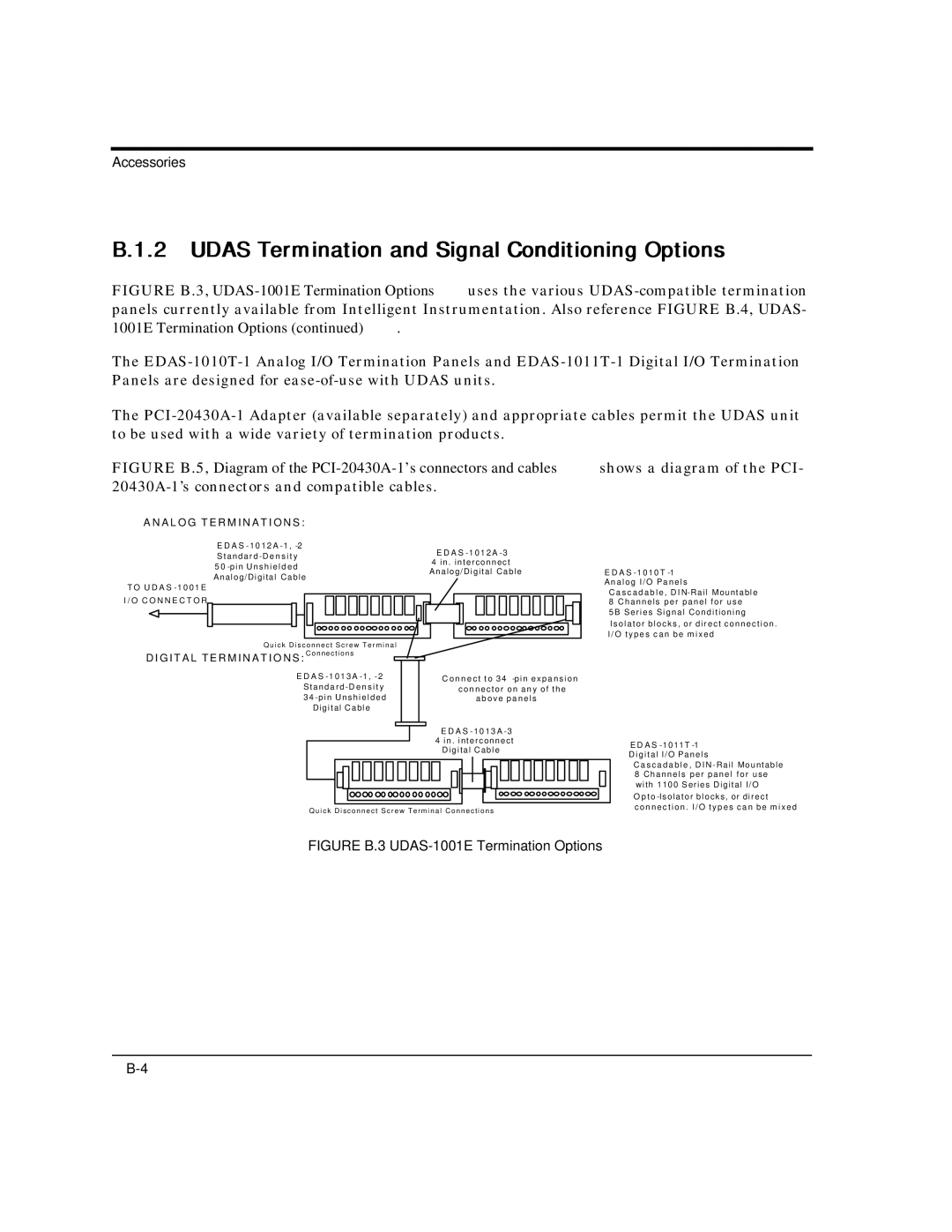 Intelligent Motion Systems UDAS-1001E Udas Termination and Signal Conditioning Options, A L O G T E R M I N a T I O N S 