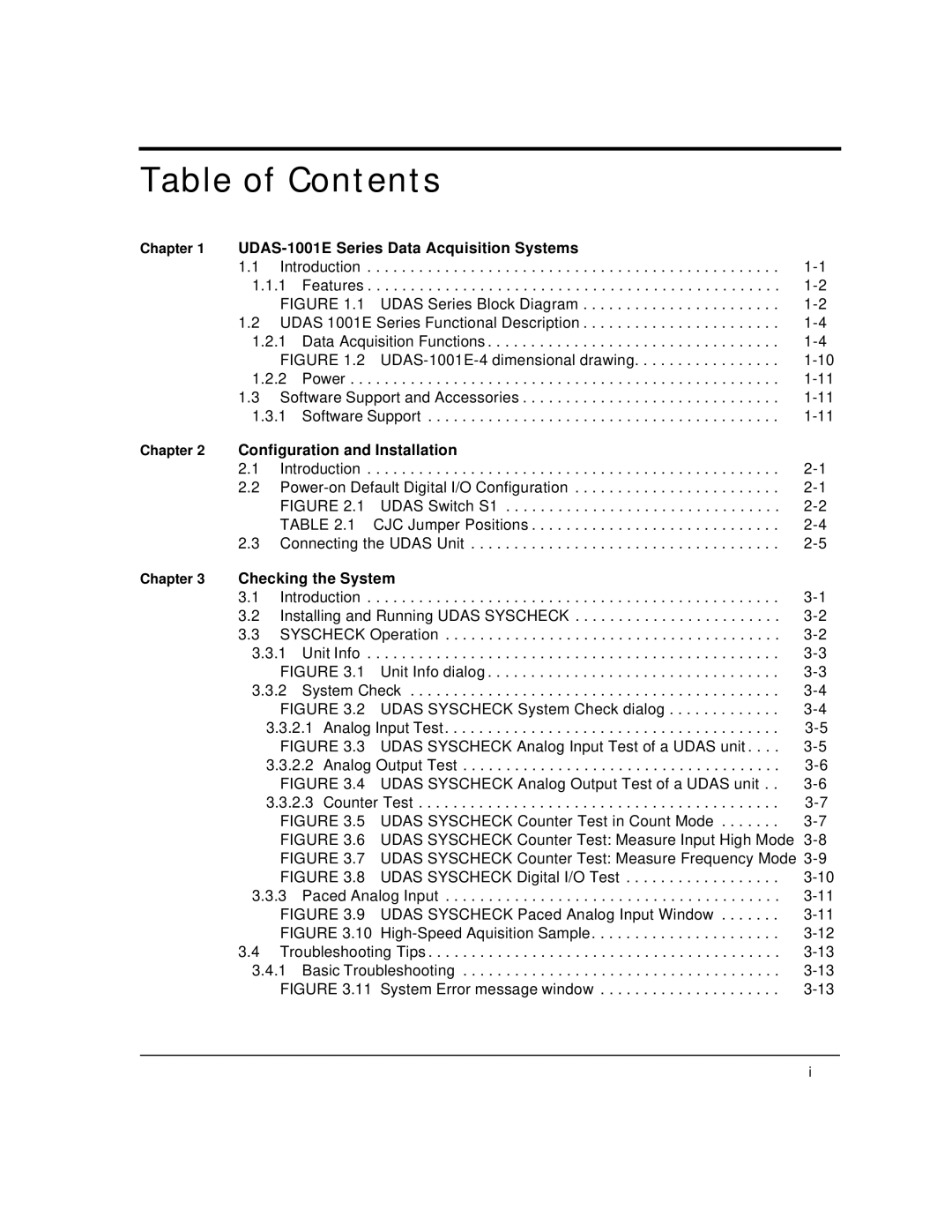 Intelligent Motion Systems UDAS-1001E user manual Table of Contents 