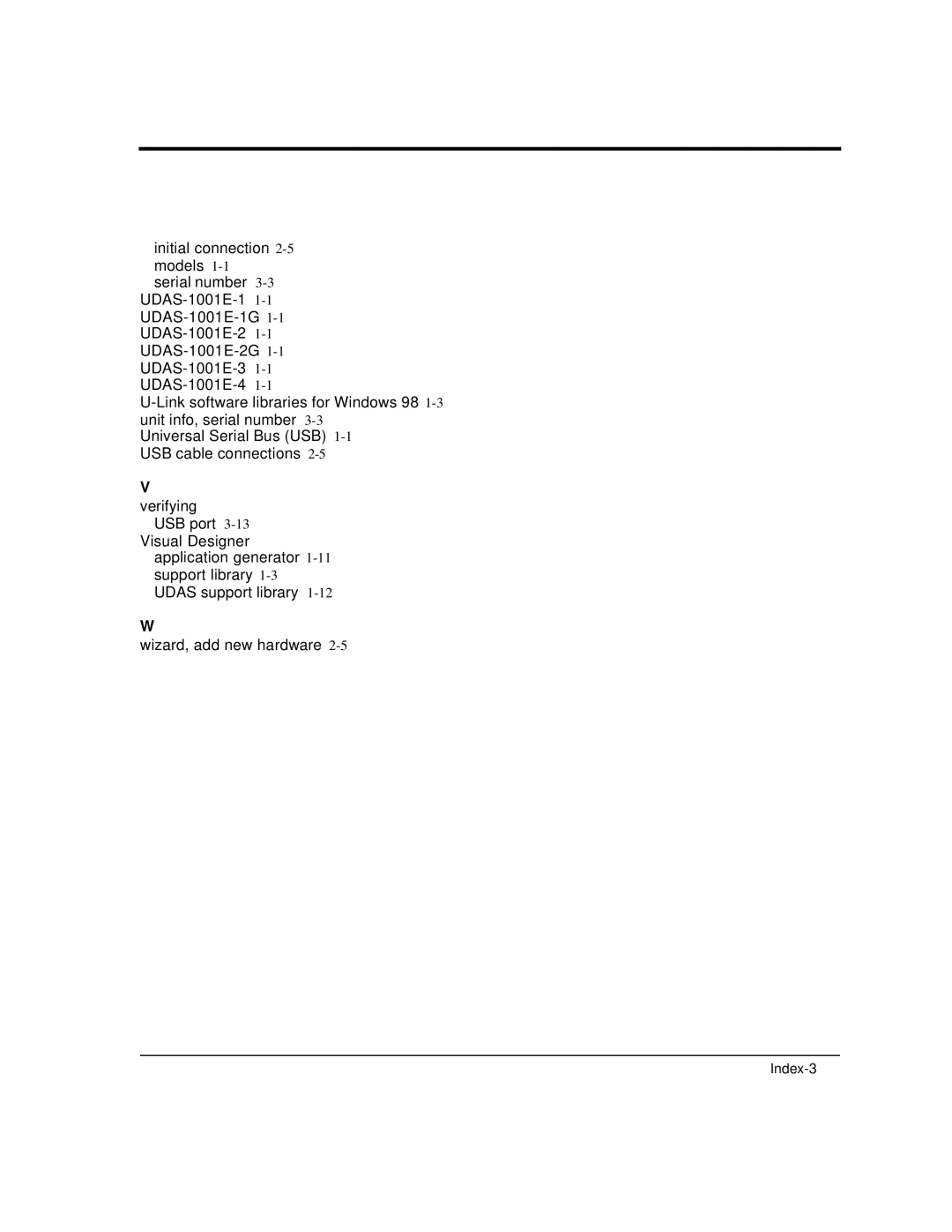 Intelligent Motion Systems UDAS-1001E user manual Index-3 