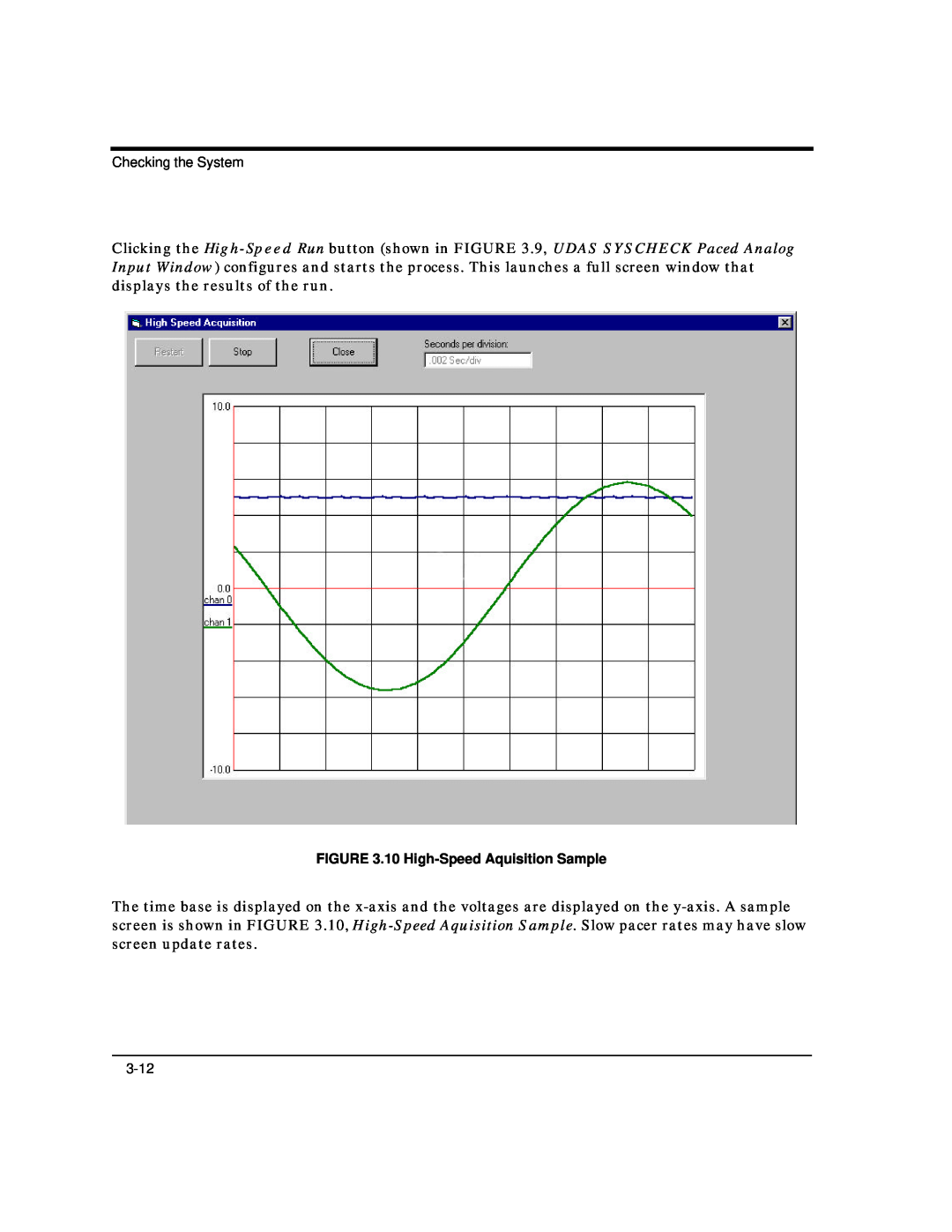 Intelligent Motion Systems UDAS-1001E user manual 10 High-Speed Aquisition Sample 