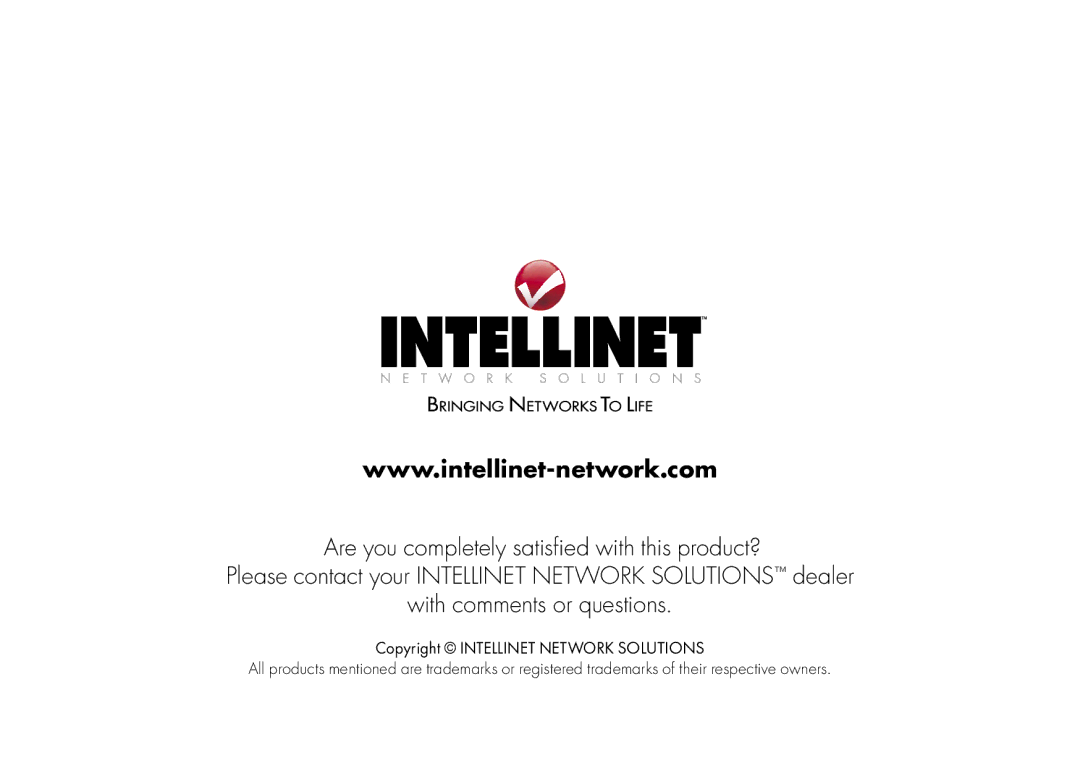 Intellinet Network Solutions 157032, 157025 quick start 