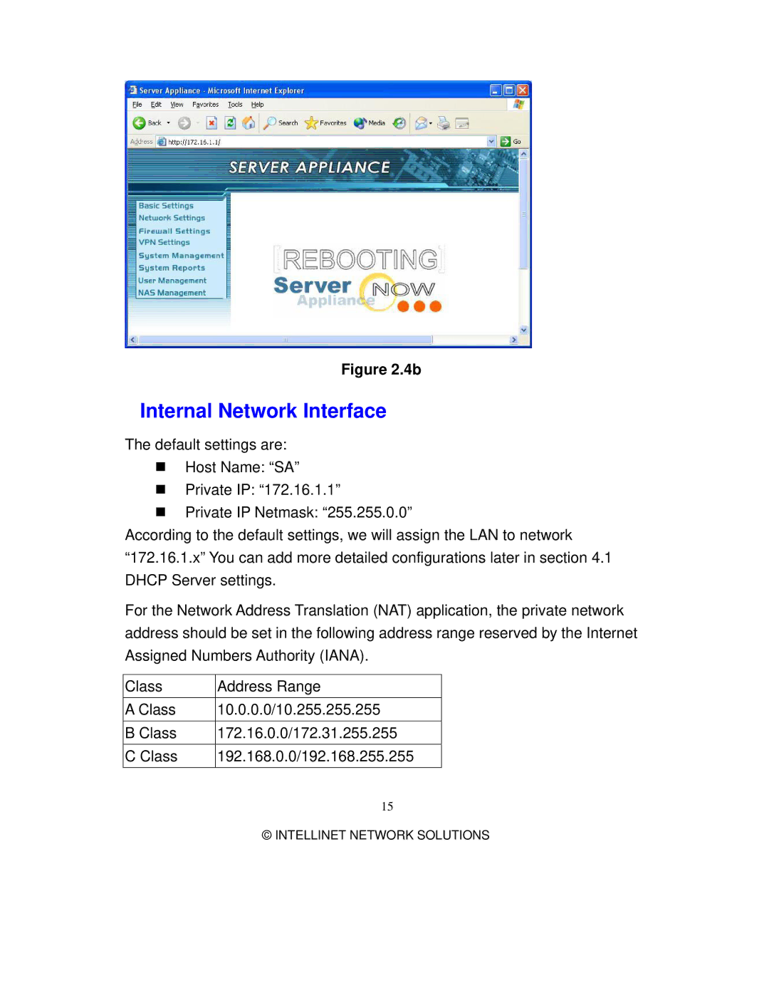 Intellinet Network Solutions 501705 manual Internal Network Interface 