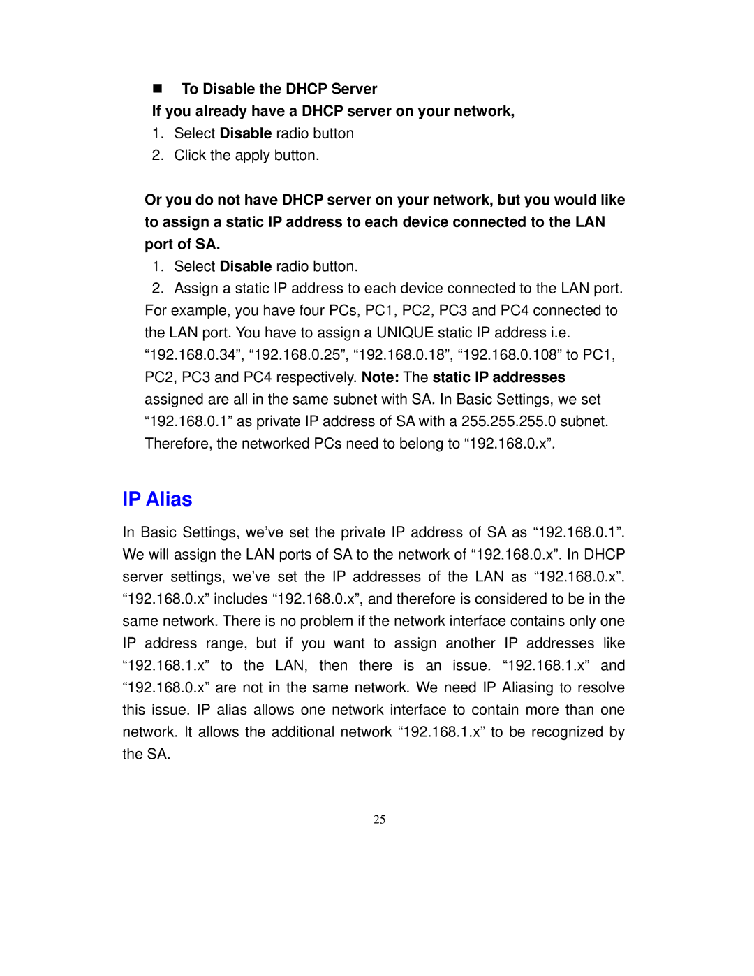 Intellinet Network Solutions 501705 manual IP Alias 