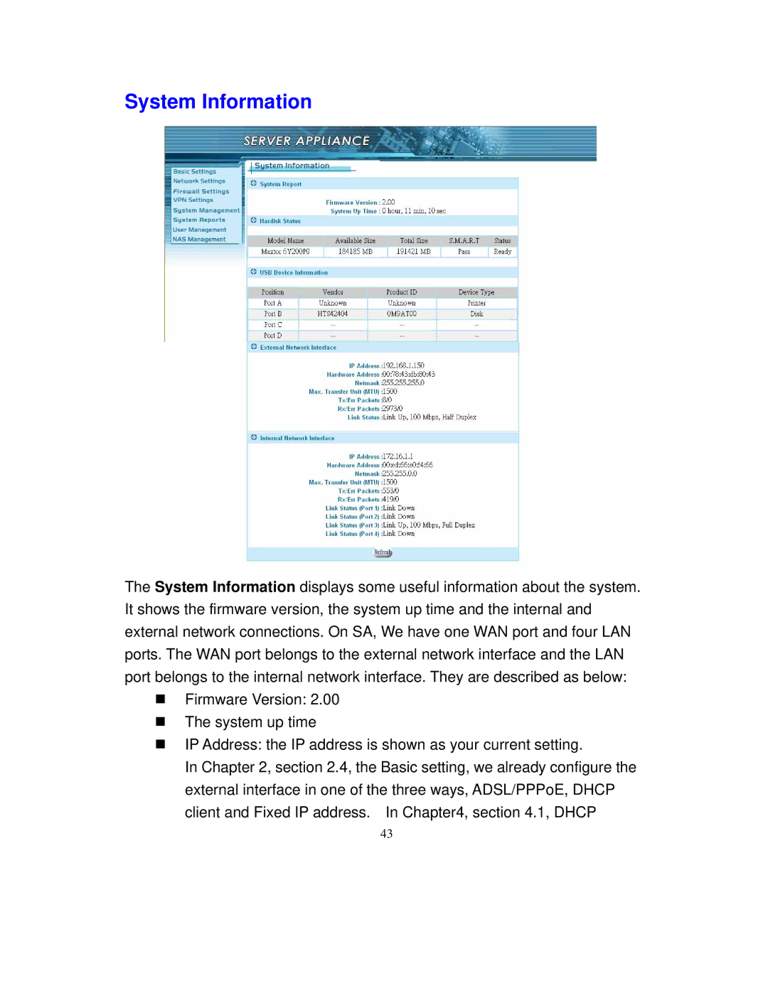 Intellinet Network Solutions 501705 manual System Information 