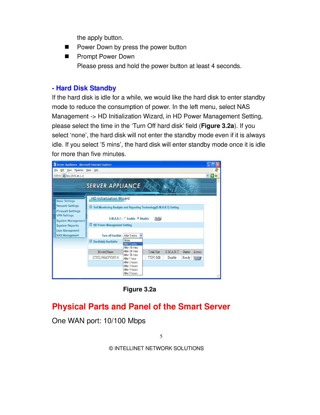 Intellinet Network Solutions 501705 manual Physical Parts and Panel of the Smart Server 