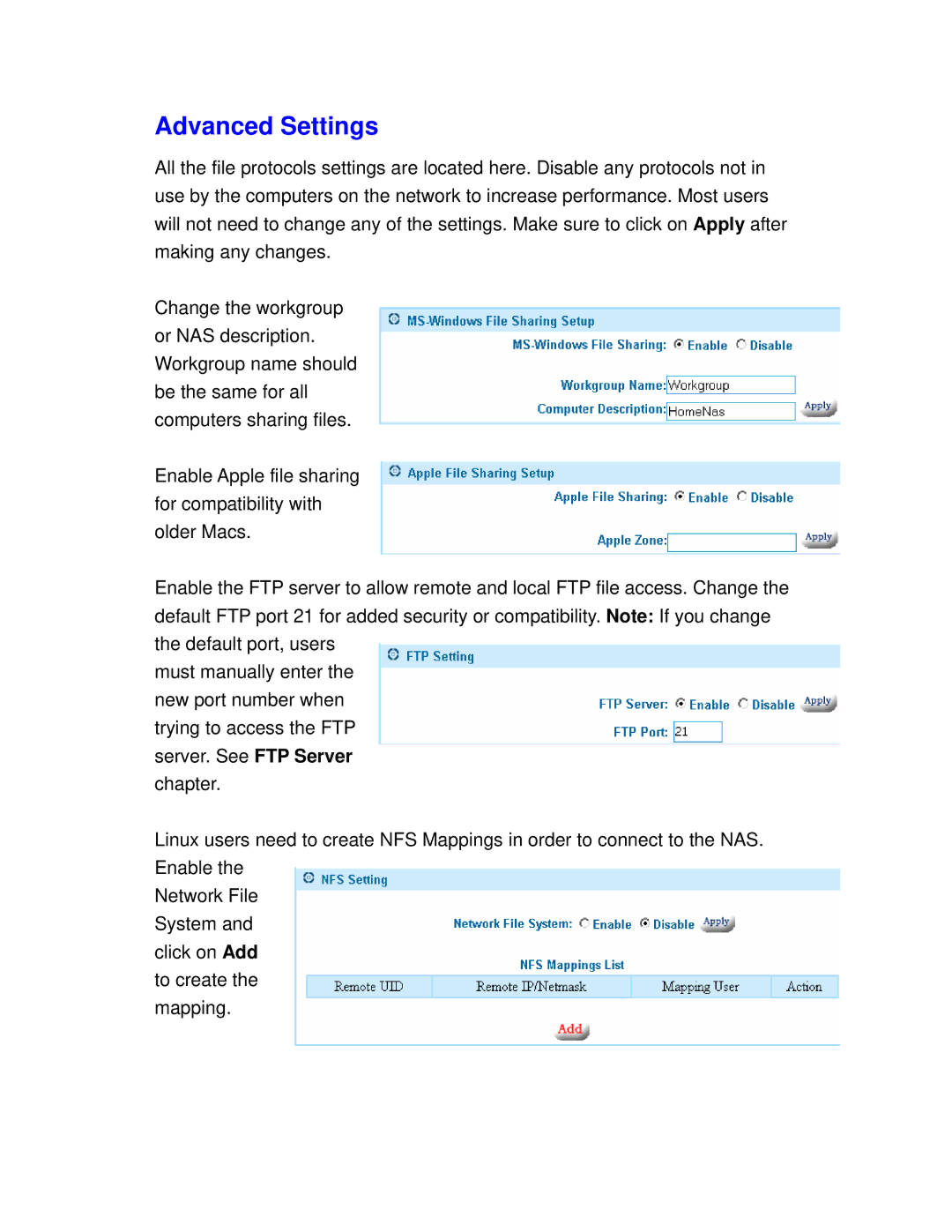 Intellinet Network Solutions 501705 manual Advanced Settings 