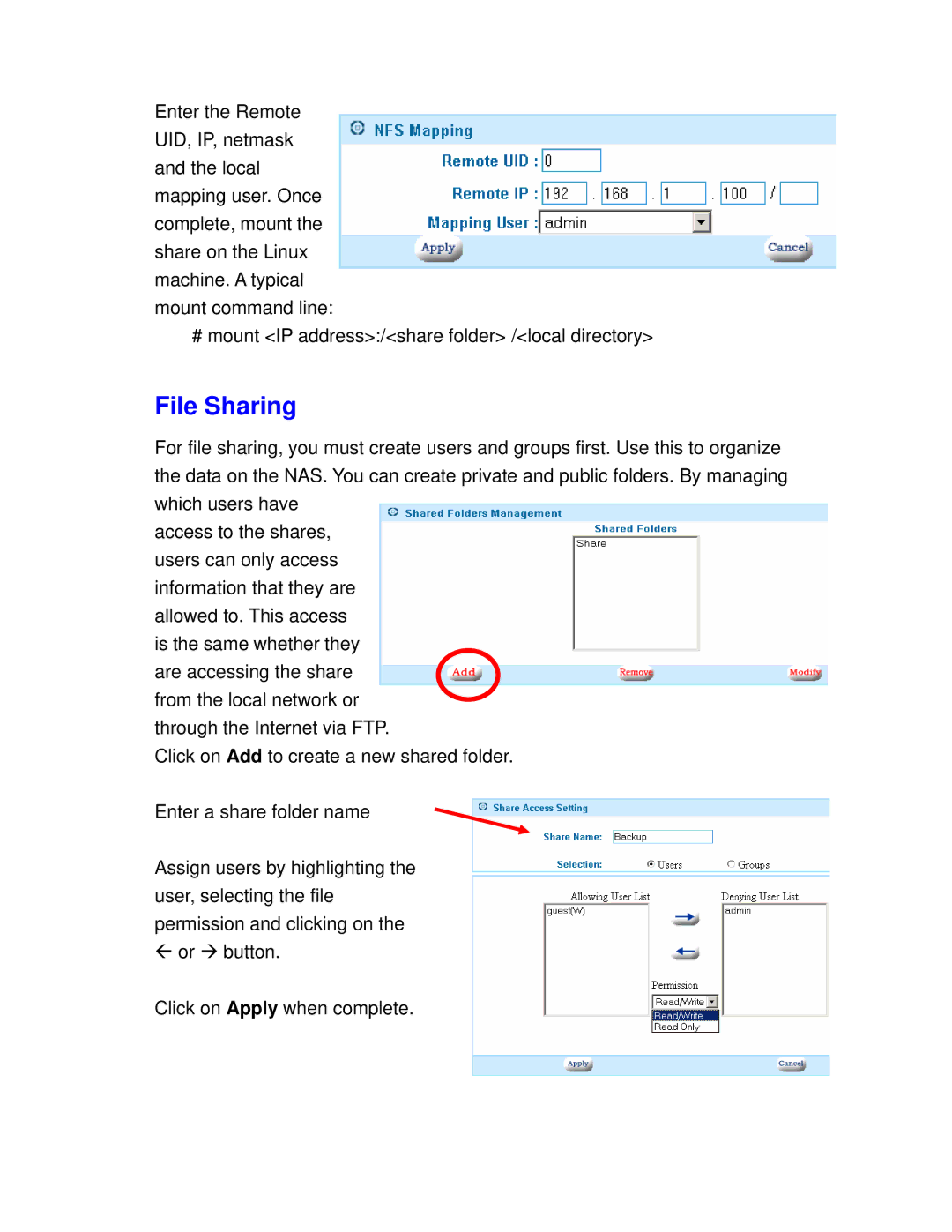 Intellinet Network Solutions 501705 manual File Sharing 