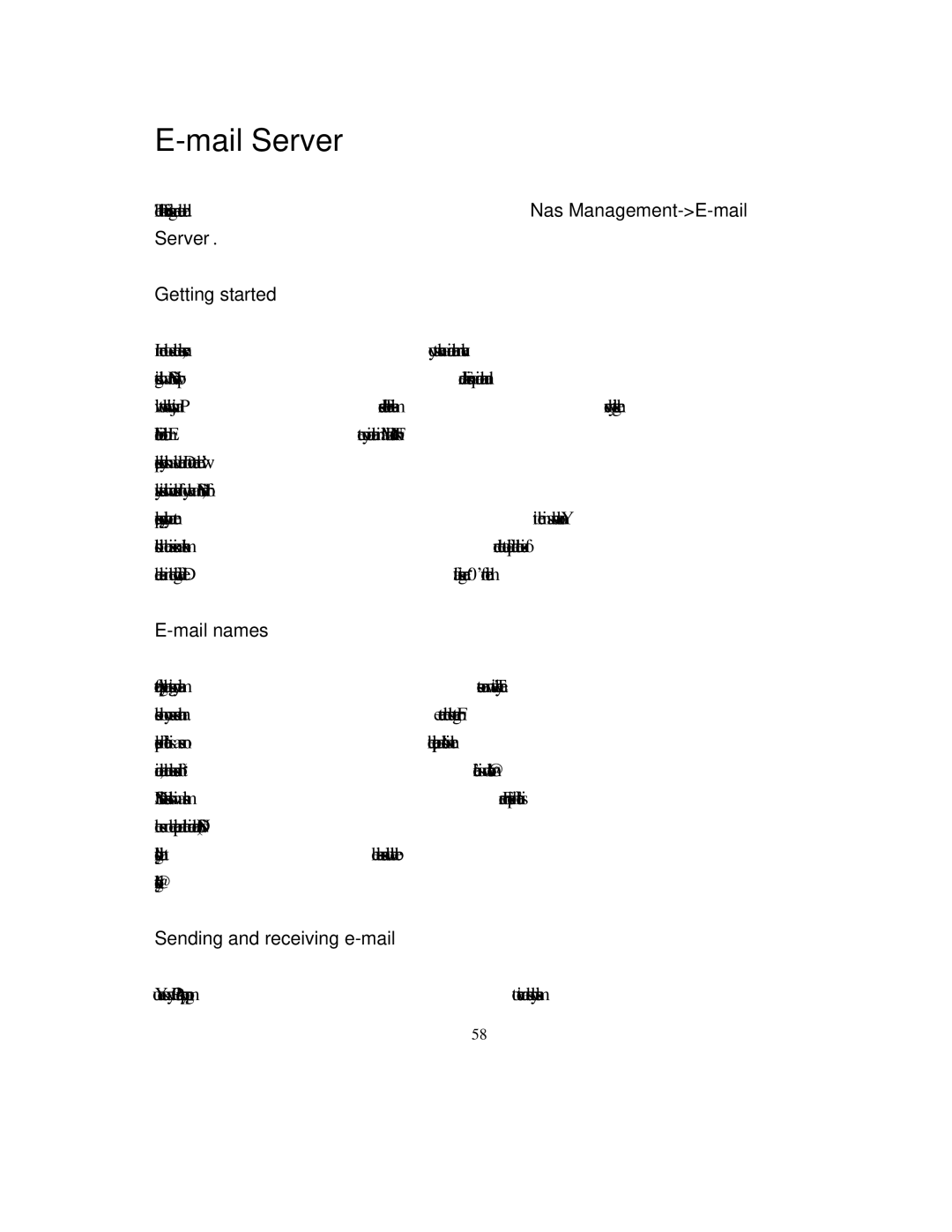 Intellinet Network Solutions 501705 manual Mail Server, Getting started Mail names 