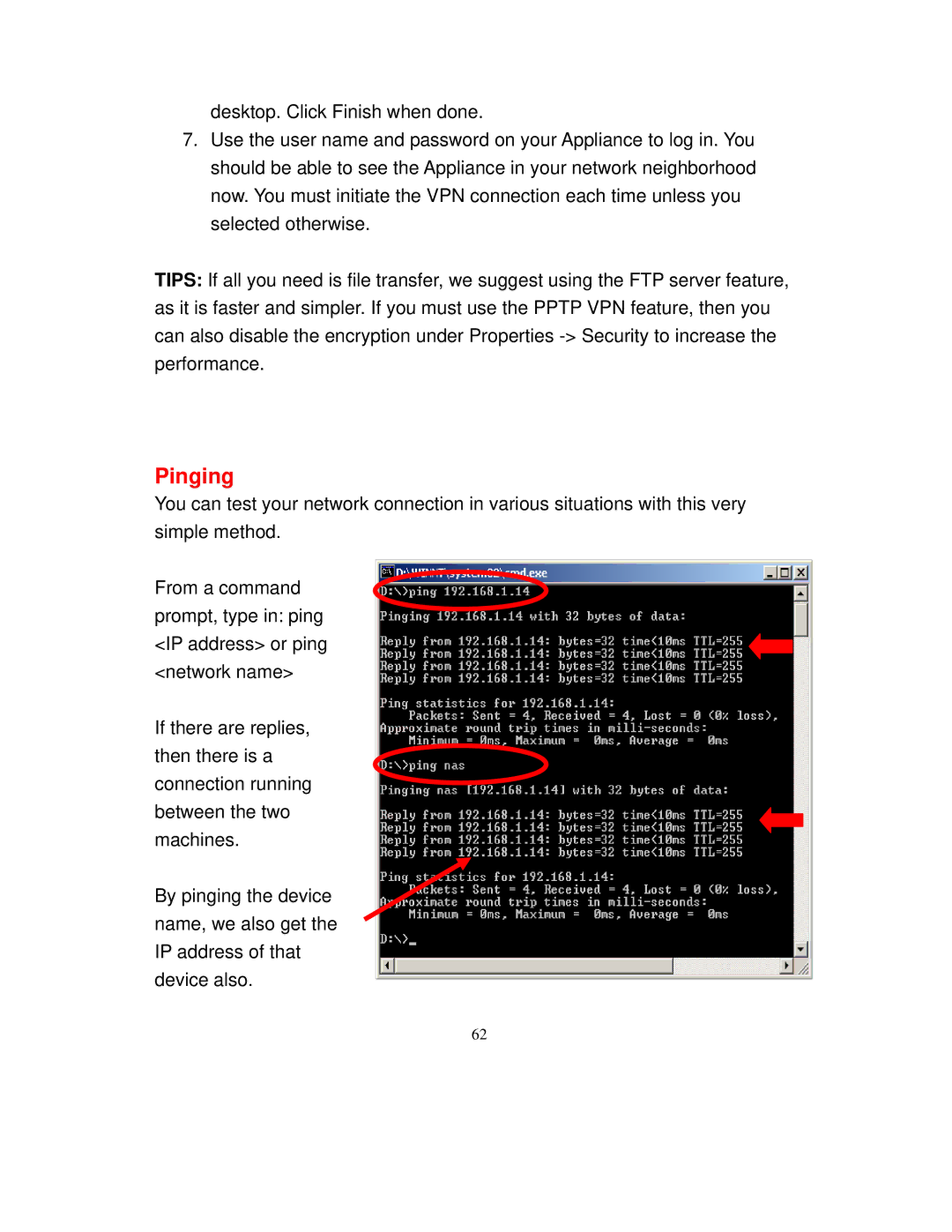 Intellinet Network Solutions 501705 manual Pinging 