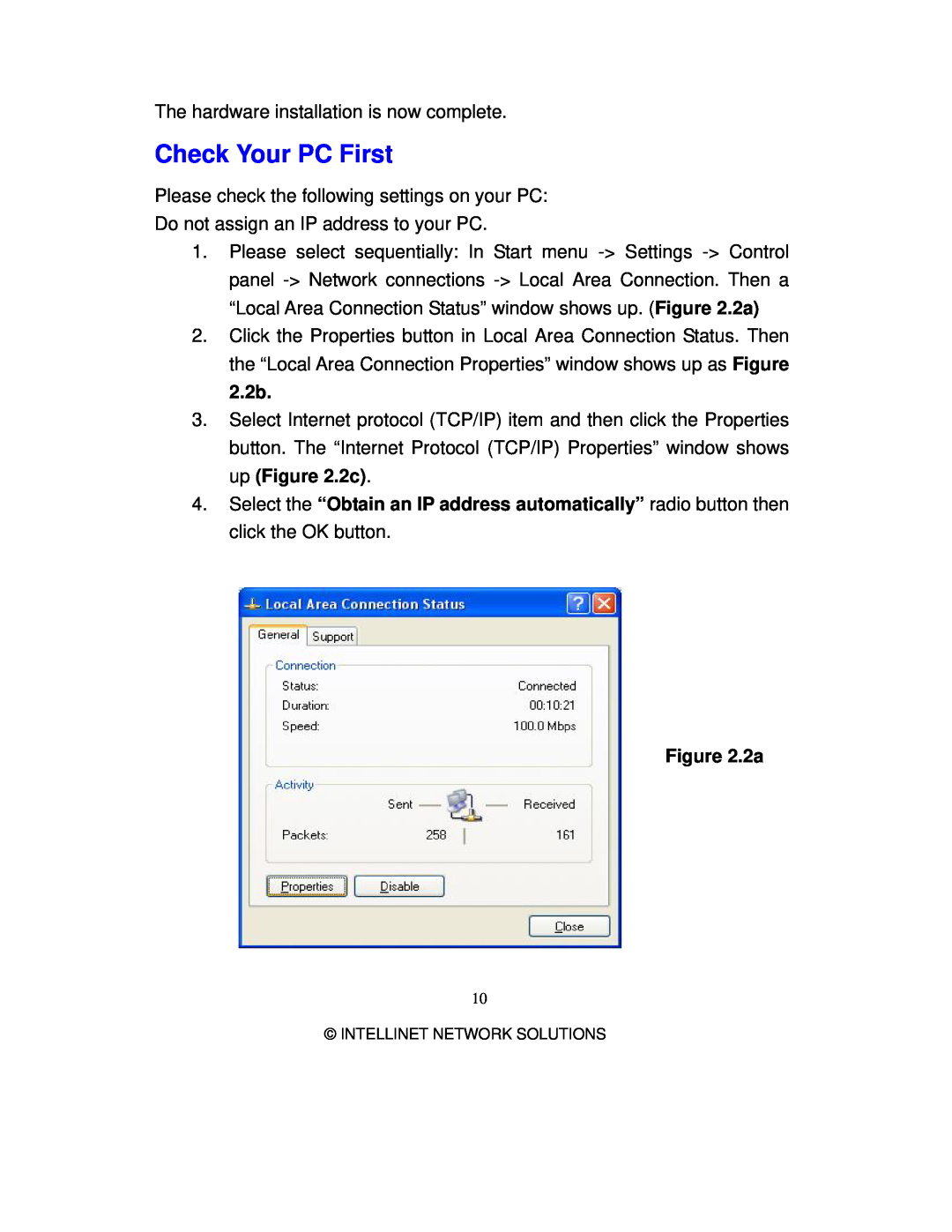 Intellinet Network Solutions 501705 manual Check Your PC First, 2a 
