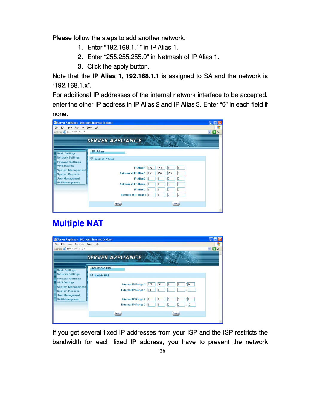 Intellinet Network Solutions 501705 manual Multiple NAT 