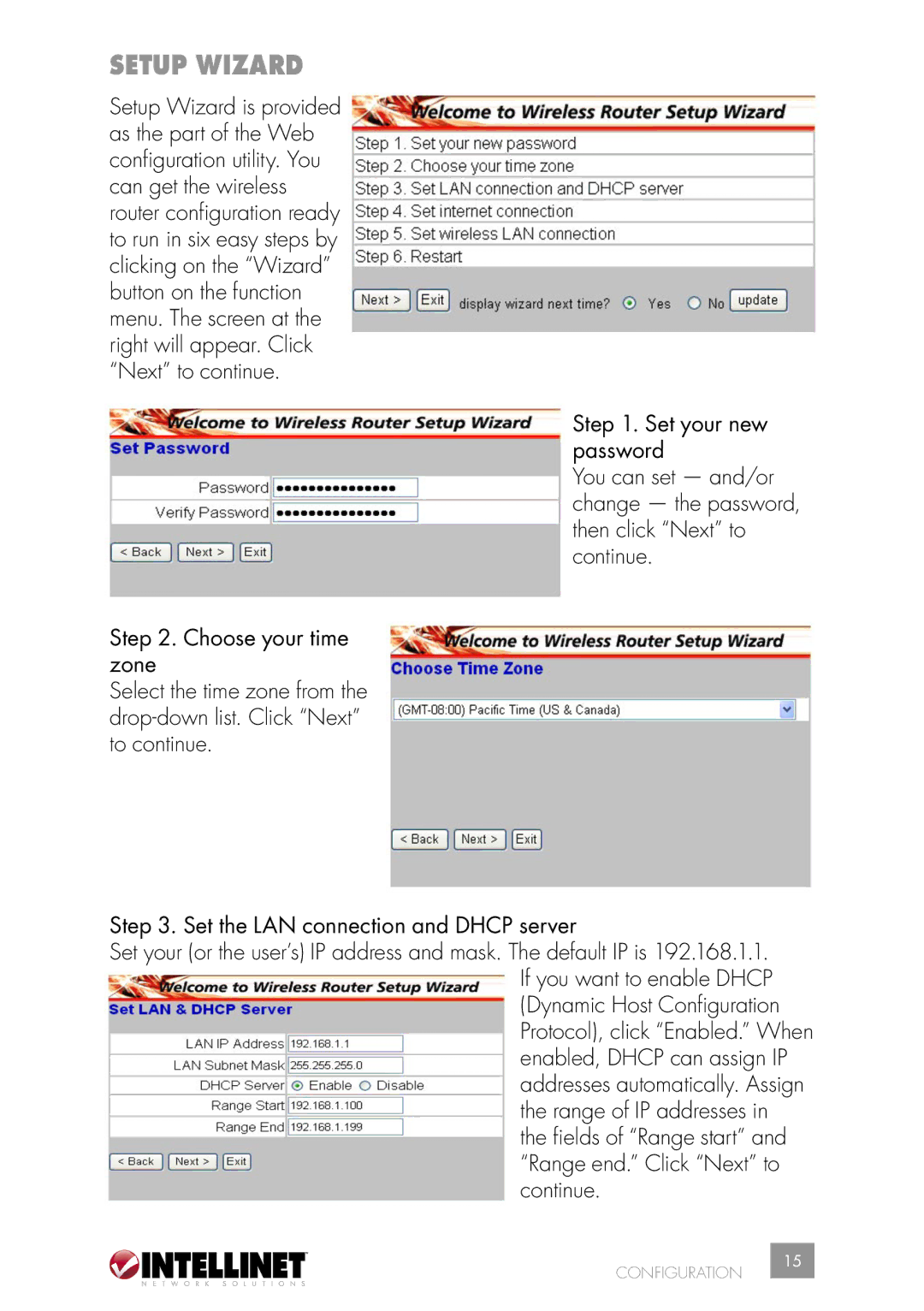 Intellinet Network Solutions 502566 manual Setup Wizard 