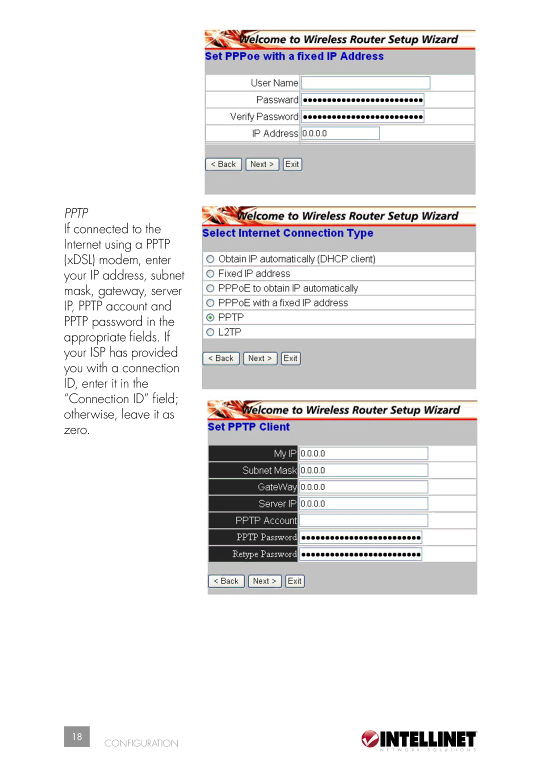 Intellinet Network Solutions 502566 manual Pptp 