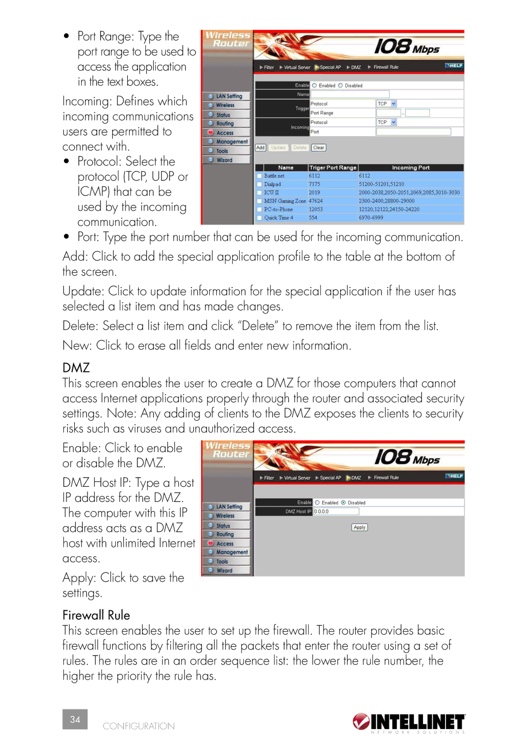 Intellinet Network Solutions 502566 manual Dmz 