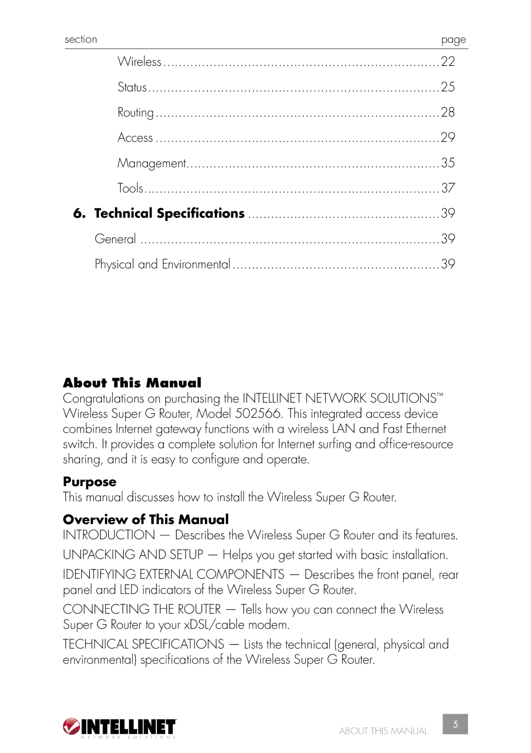 Intellinet Network Solutions 502566 manual About This Manual, Purpose, Overview of This Manual 