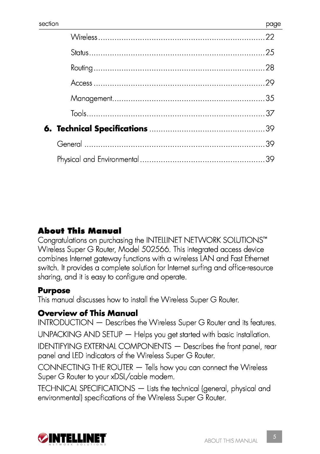 Intellinet Network Solutions 502566 manual About This Manual, Purpose, Overview of This Manual 