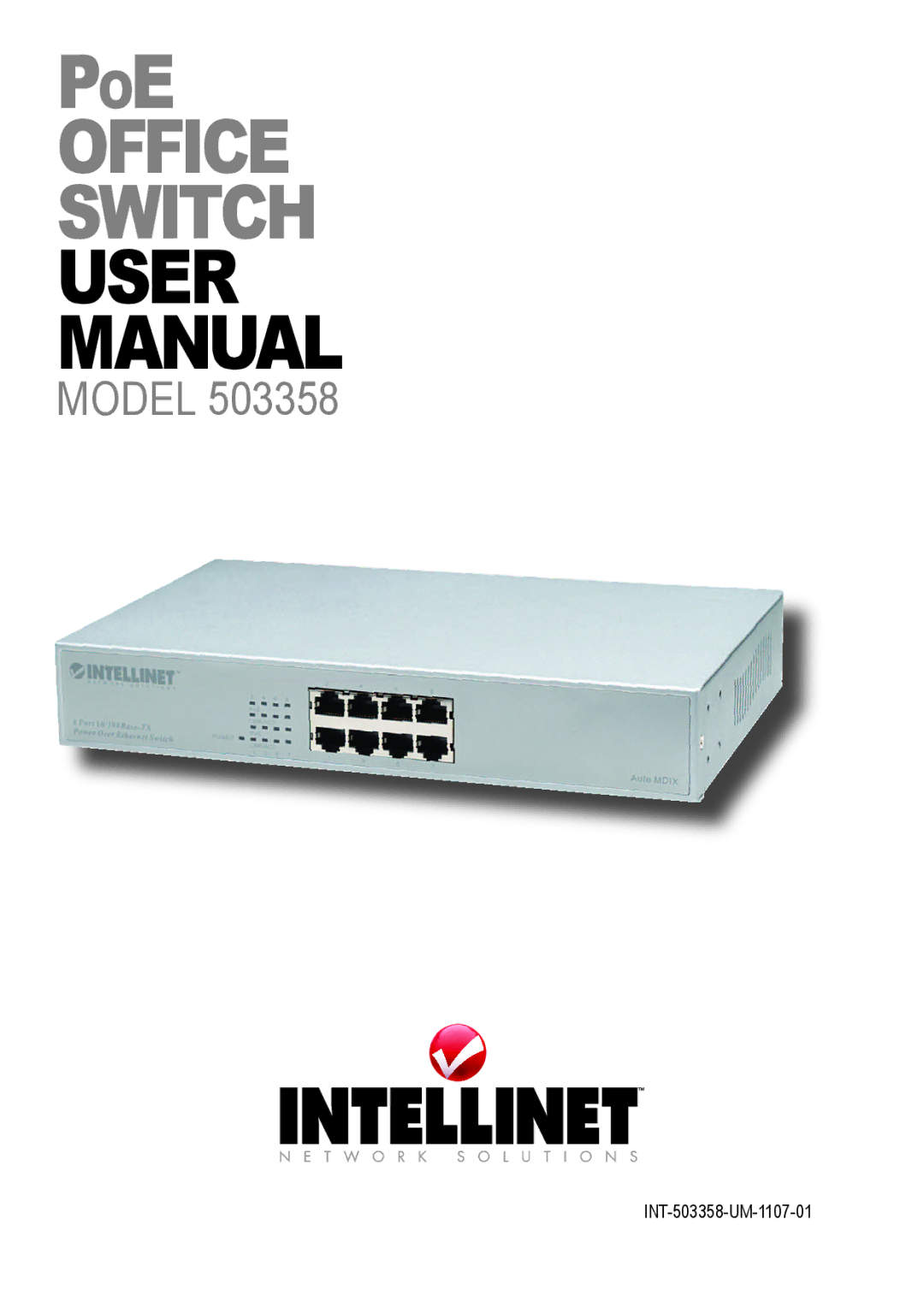 Intellinet Network Solutions 503358 user manual Model 