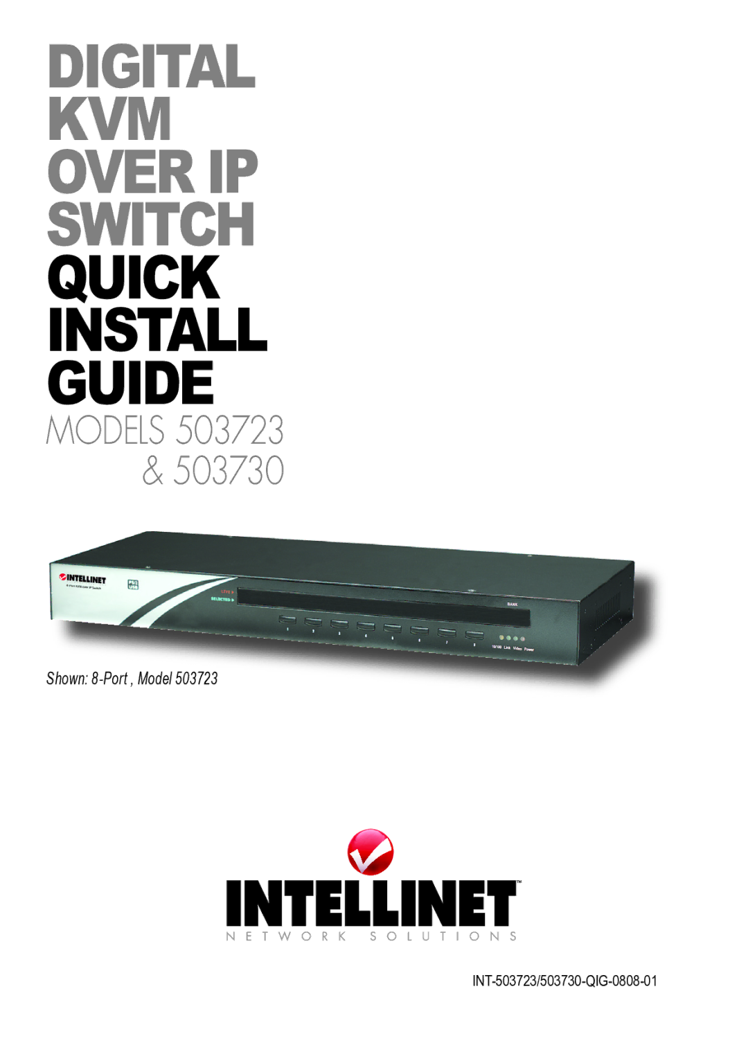 Intellinet Network Solutions 503723 manual Digital KVM over IP Switch quick install guide 