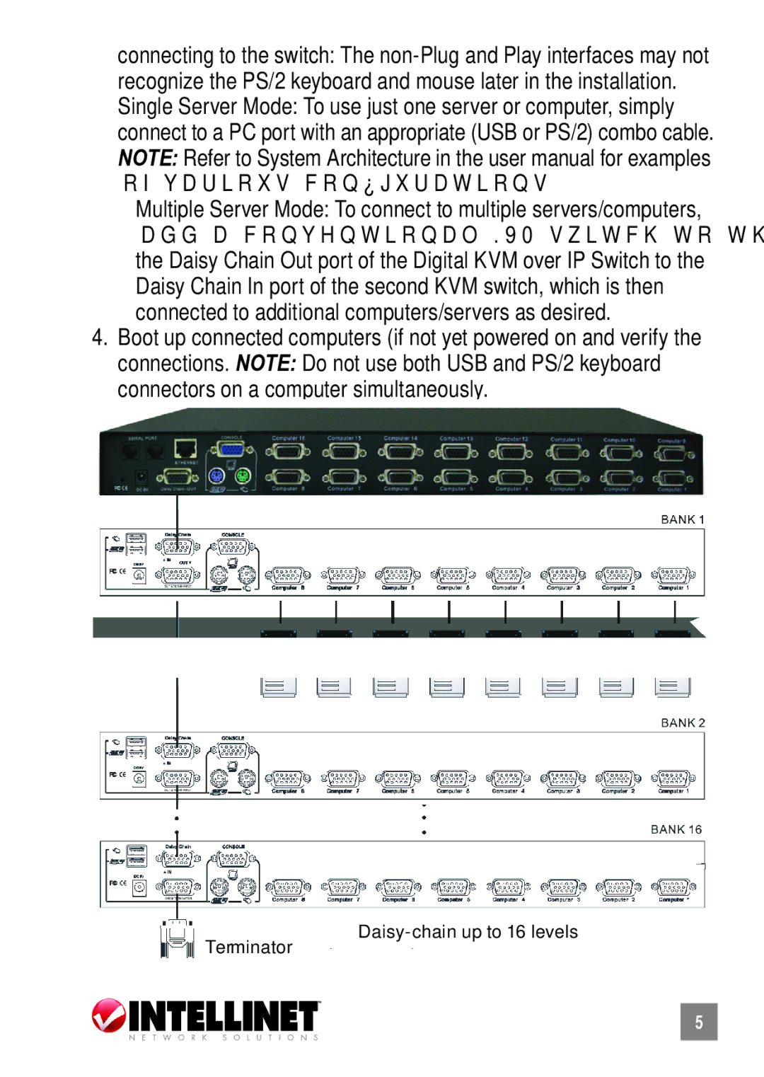 Intellinet Network Solutions 503723 manual Terminator Daisy-chain up to 16 levels 