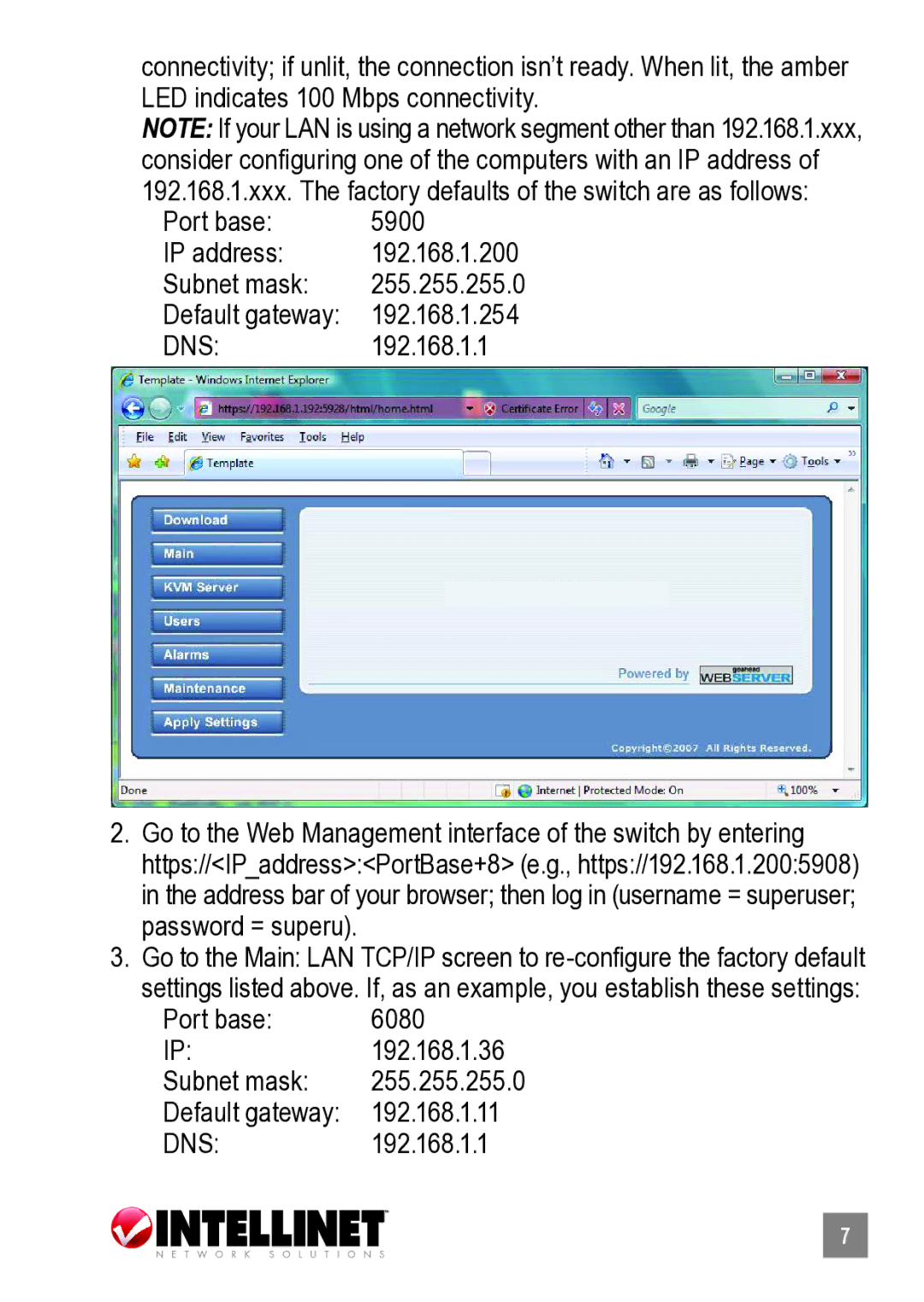 Intellinet Network Solutions 503723 manual Dns 