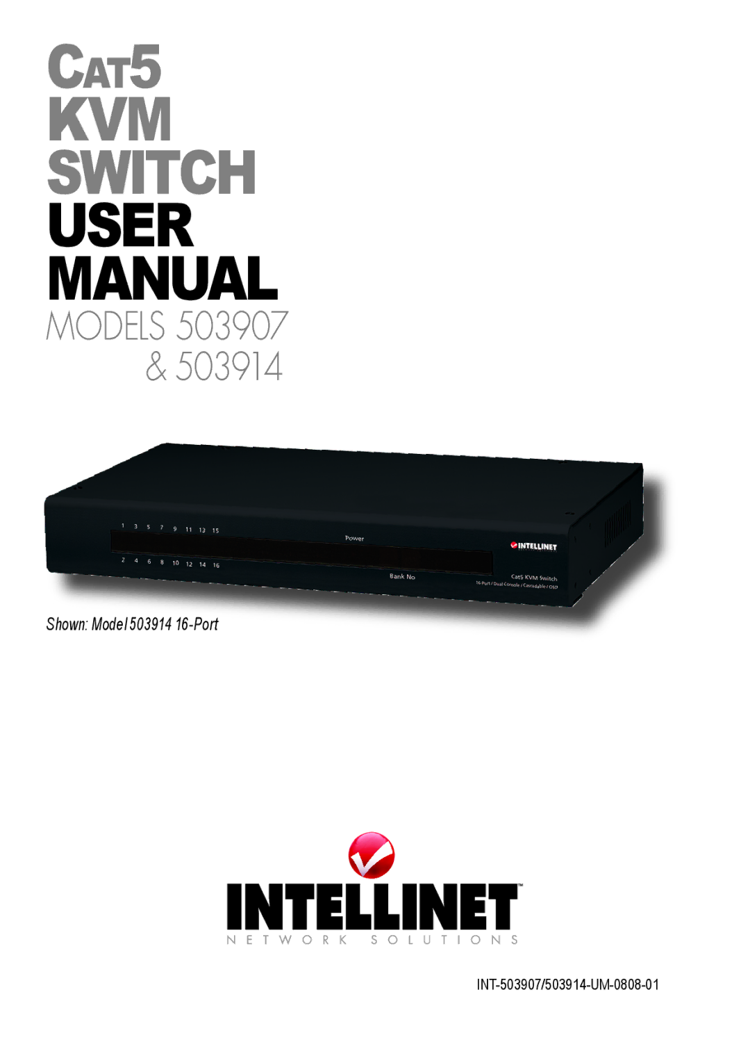 Intellinet Network Solutions 503914 user manual Models 503907 