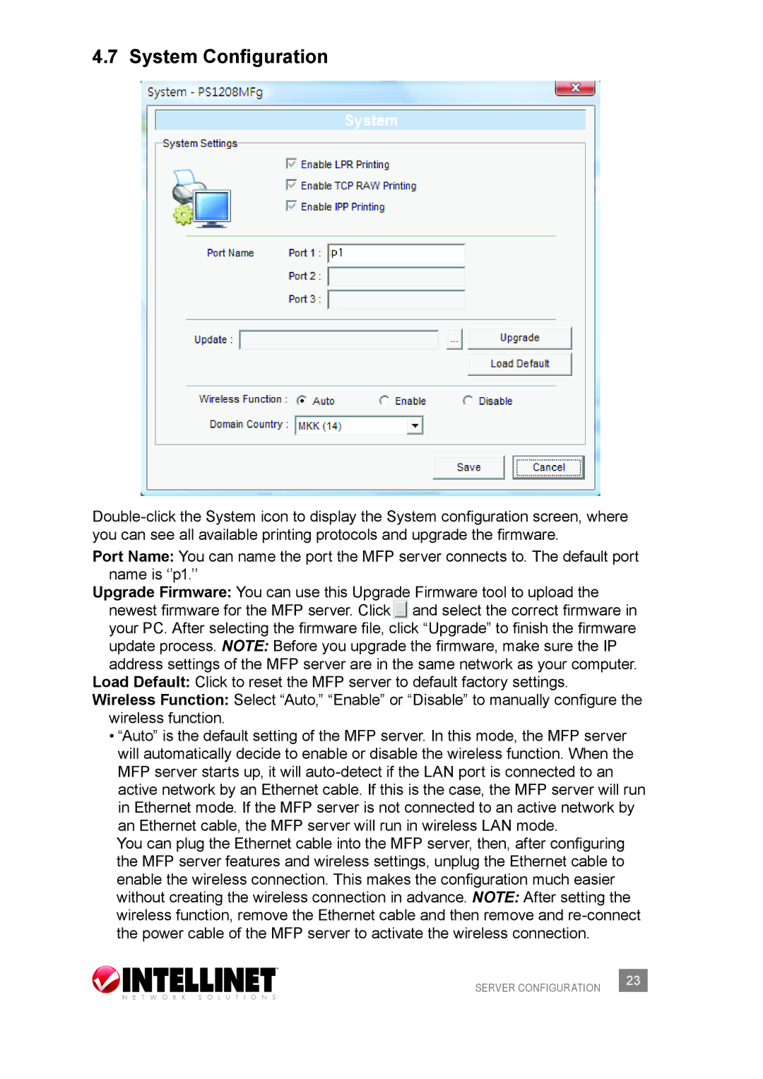 Intellinet Network Solutions 509077 user manual System Configuration 