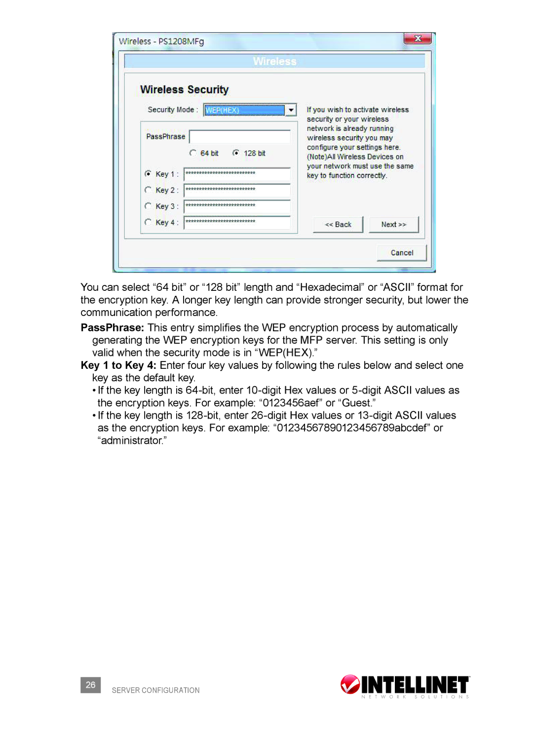 Intellinet Network Solutions 509077 user manual Server Configuration 