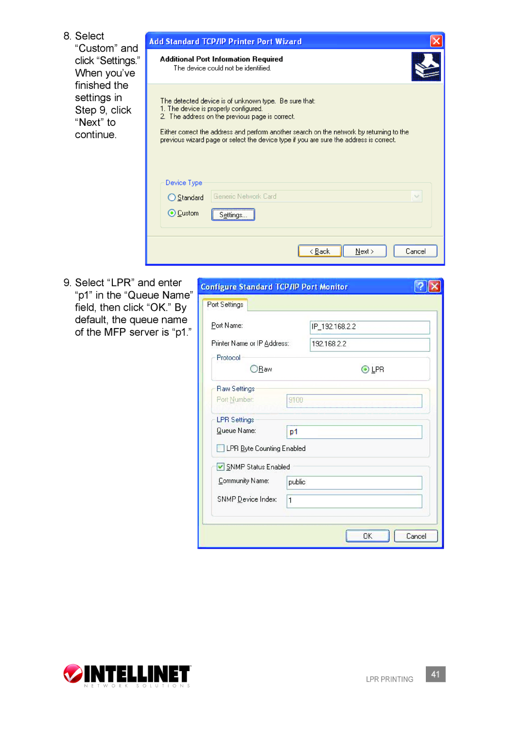 Intellinet Network Solutions 509077 user manual LPR Printing 