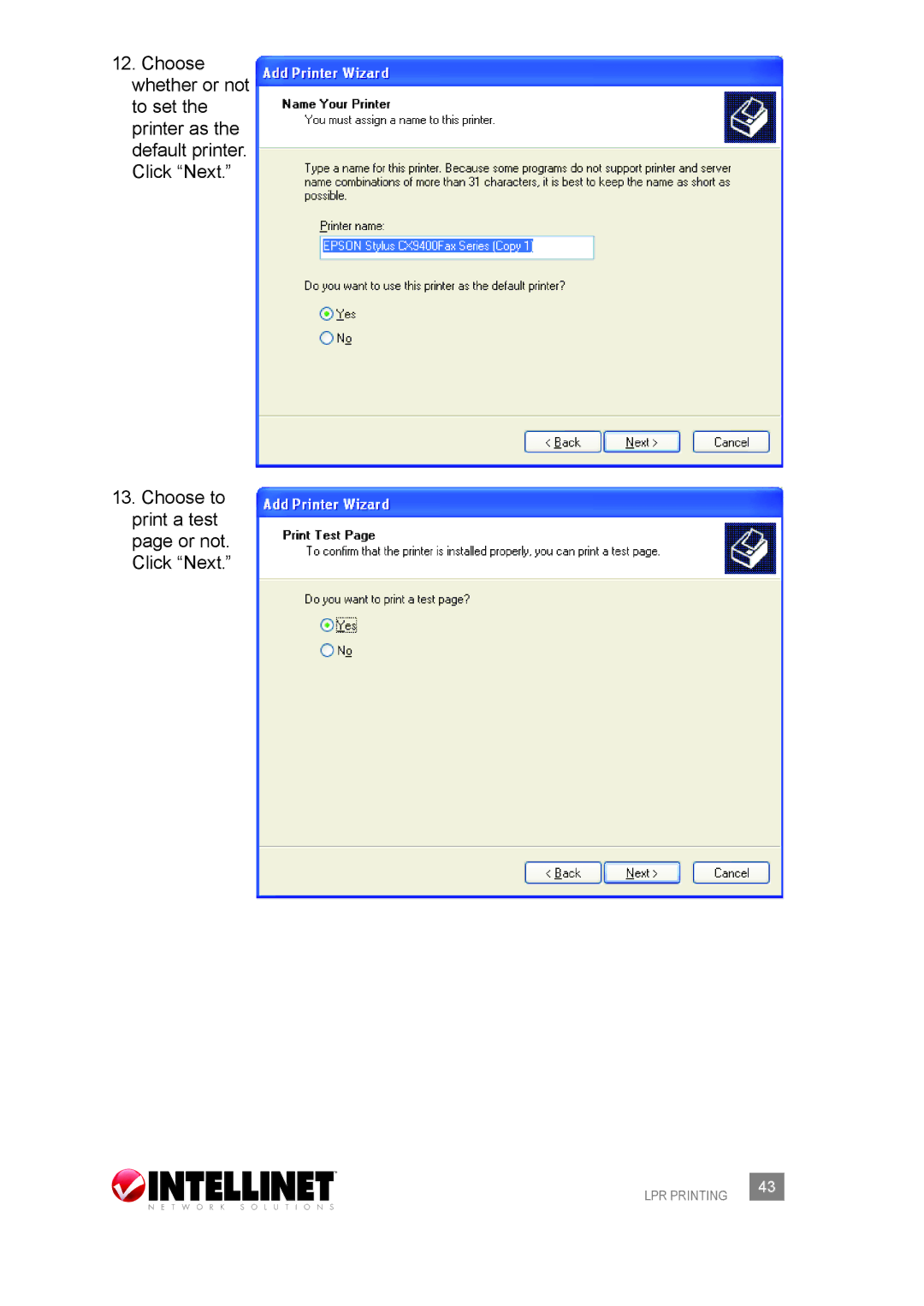 Intellinet Network Solutions 509077 user manual LPR Printing 