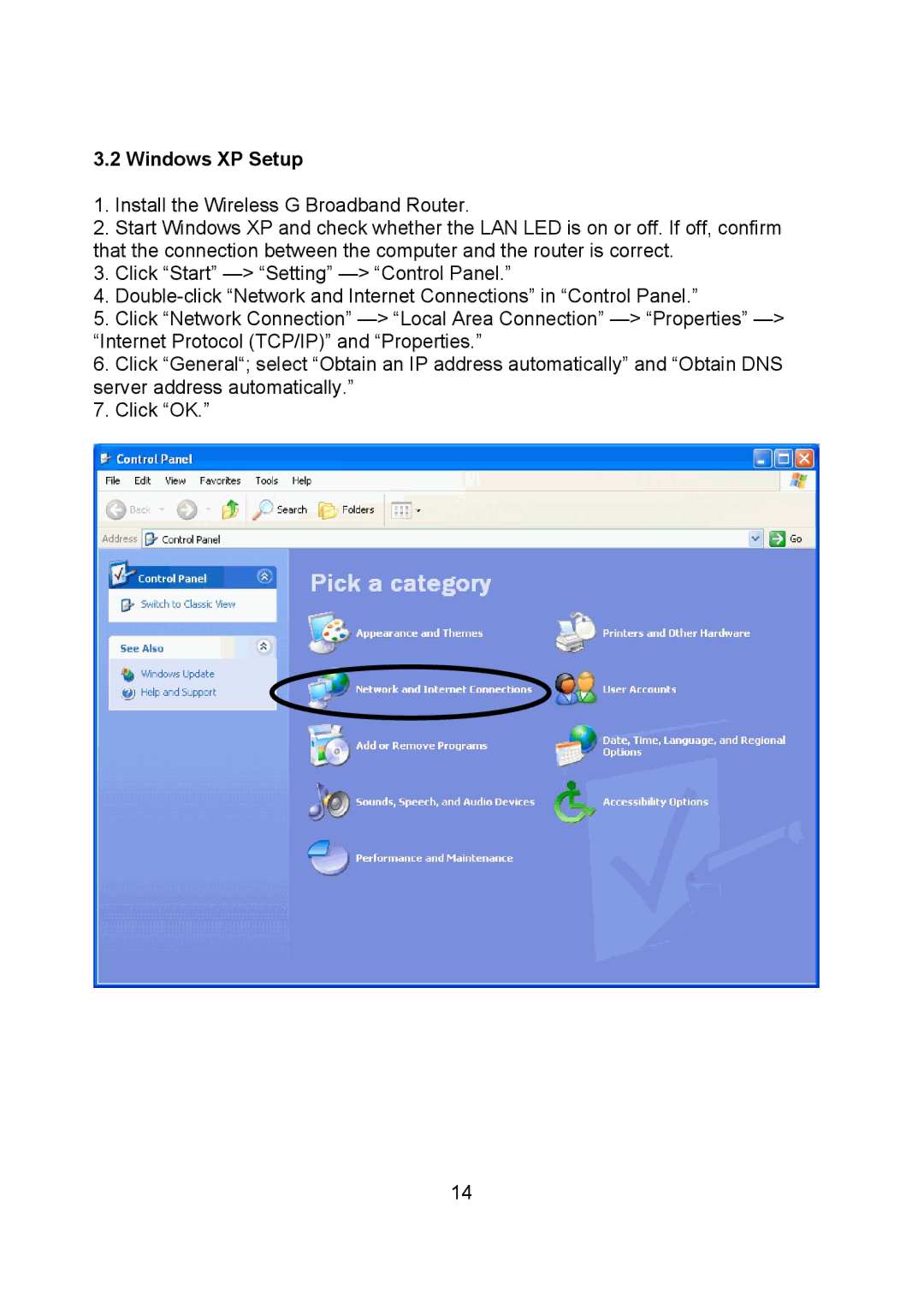 Intellinet Network Solutions 523431 manual Windows XP Setup 