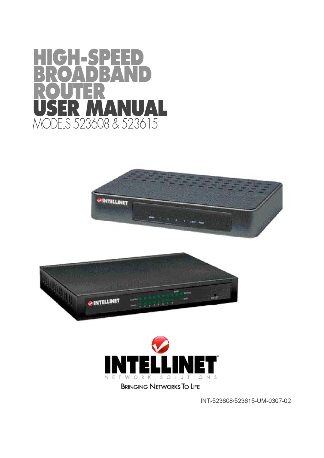 Intellinet Network Solutions manual INT-523608/523615-UM-0307-02 