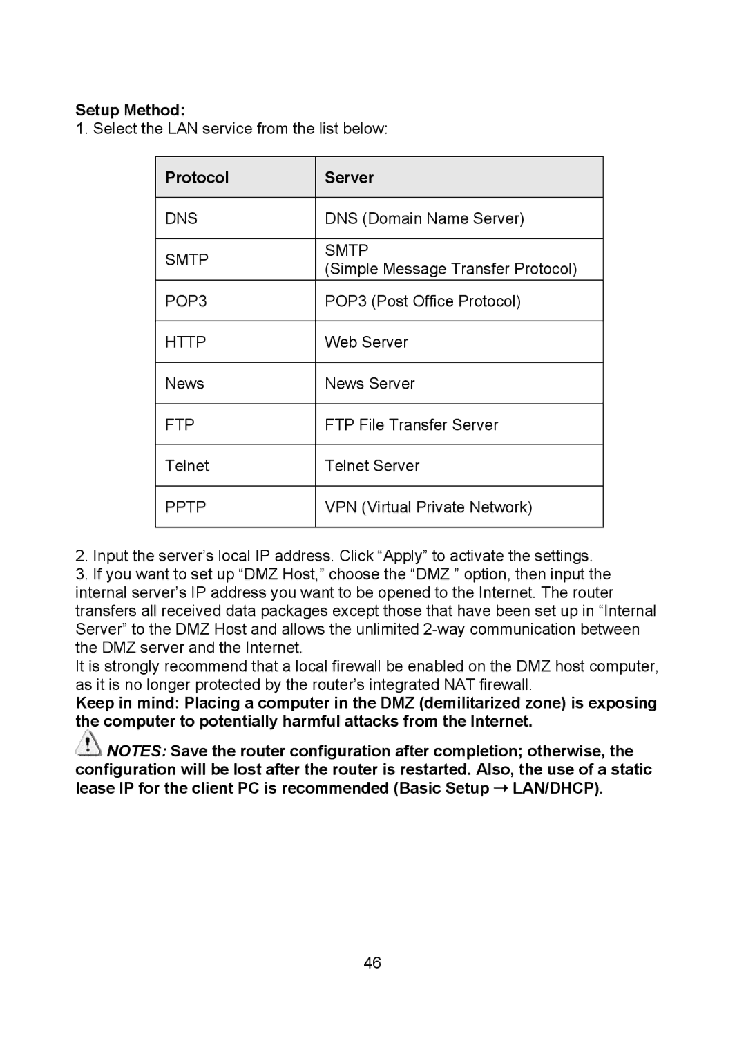 Intellinet Network Solutions 523615 manual Protocol Server, Pptp 