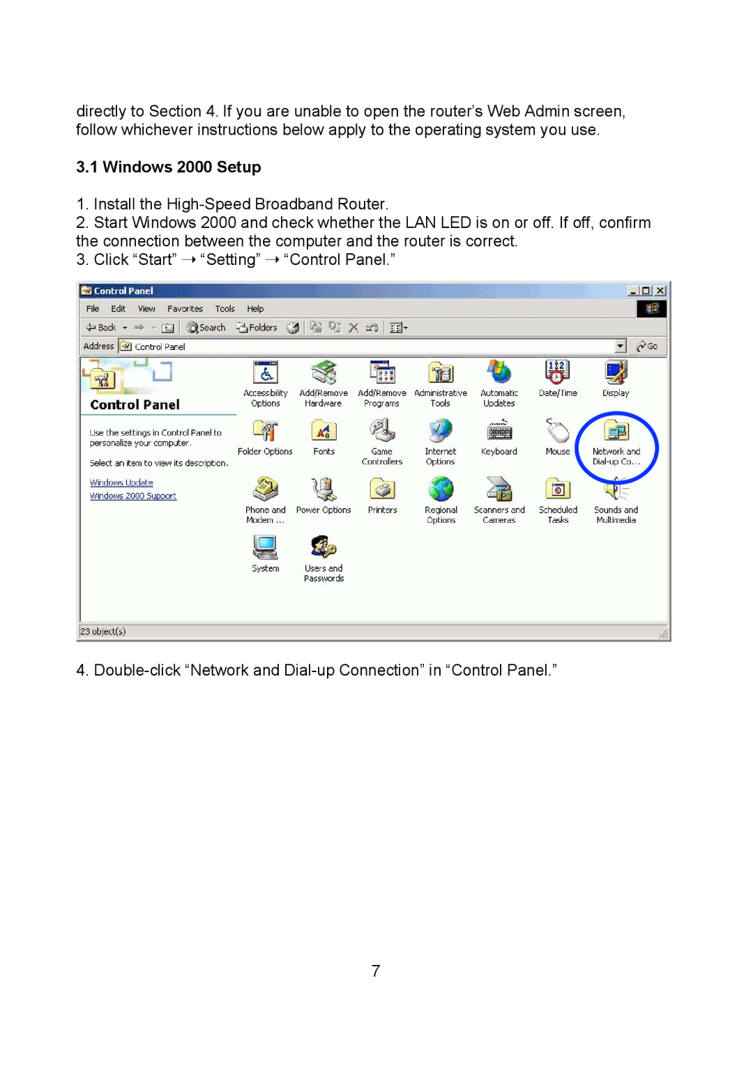 Intellinet Network Solutions 523615 manual Windows 2000 Setup 