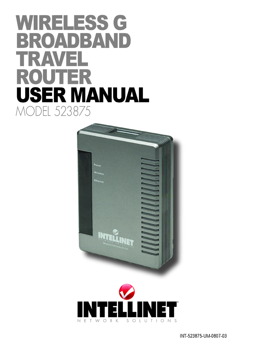 Intellinet Network Solutions 523875 user manual Model 