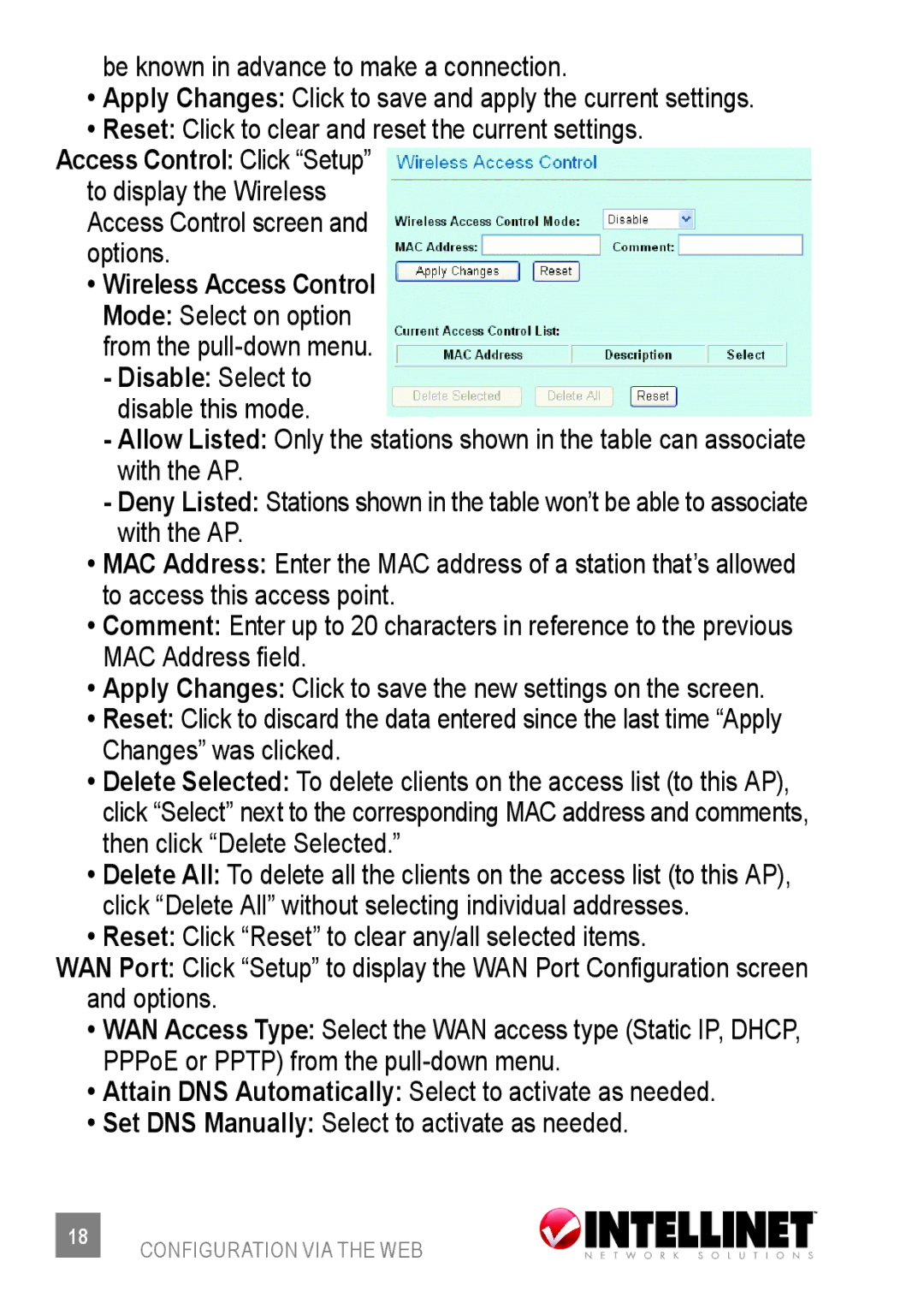 Intellinet Network Solutions 523875 user manual Disable Select to disable this mode 