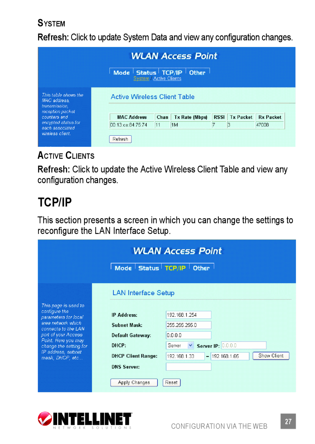 Intellinet Network Solutions 523875 user manual Tcp/ip 