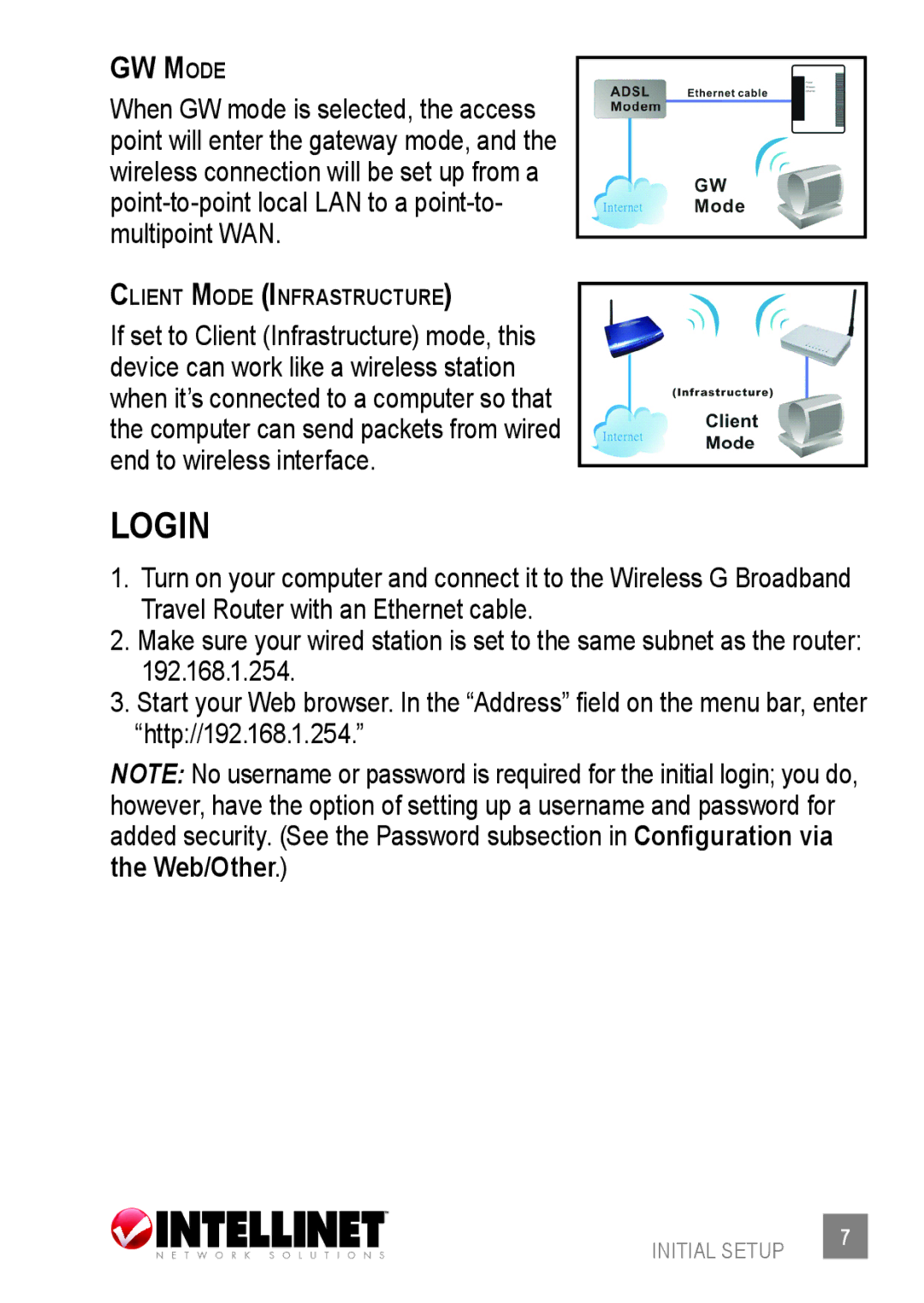 Intellinet Network Solutions 523875 user manual Login 