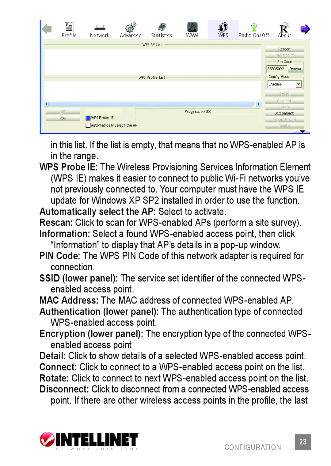 Intellinet Network Solutions 524438 user manual Automatically select the AP Select to activate 