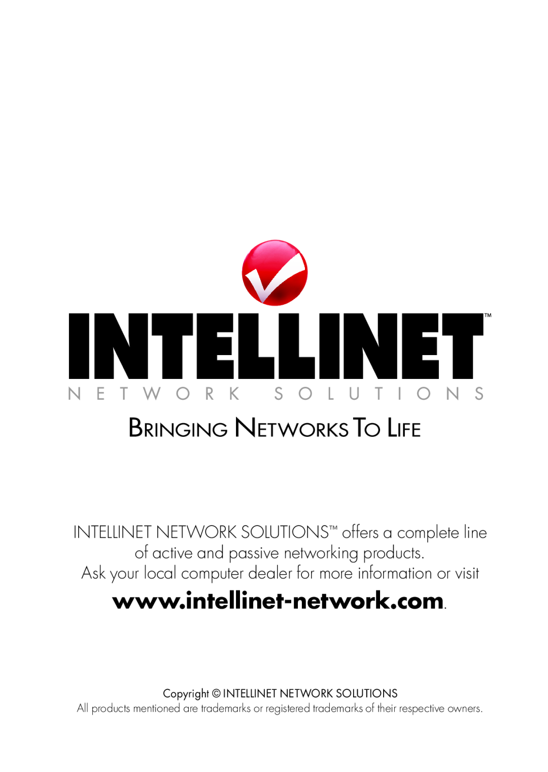 Intellinet Network Solutions 524438 user manual INTELLINET NETWORK SOLUTIONS offers a complete line 