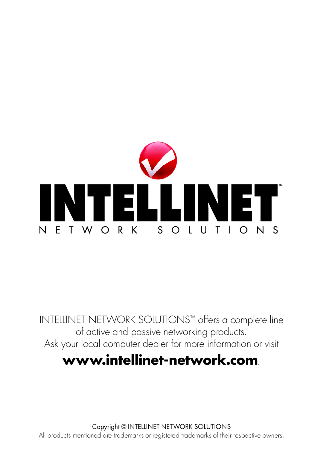 Intellinet Network Solutions 524445 manual INTELLINET NETWORK SOLUTIONS offers a complete line 