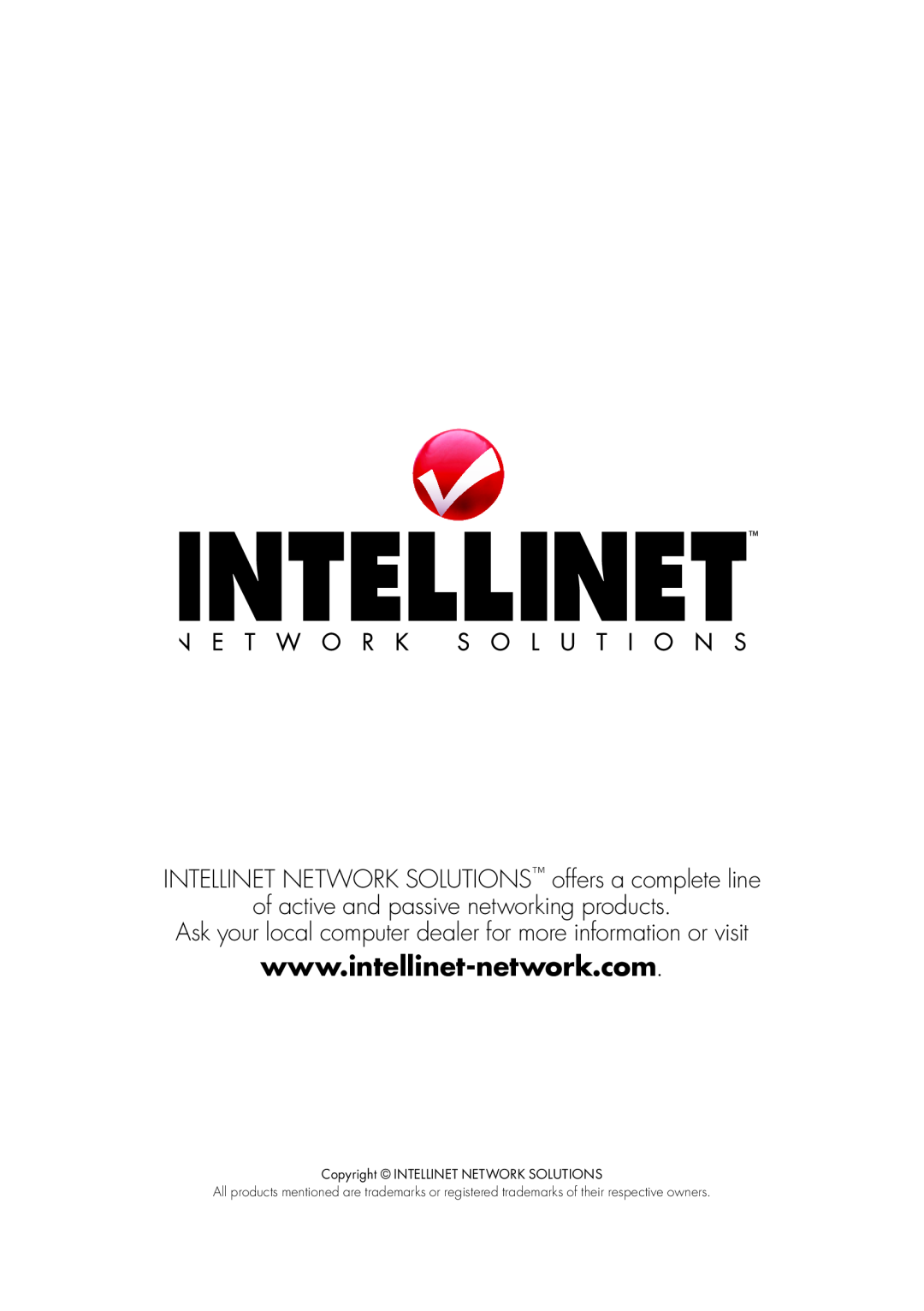 Intellinet Network Solutions 524537 user manual INTELLINET NETWORK SOLUTIONS offers a complete line 